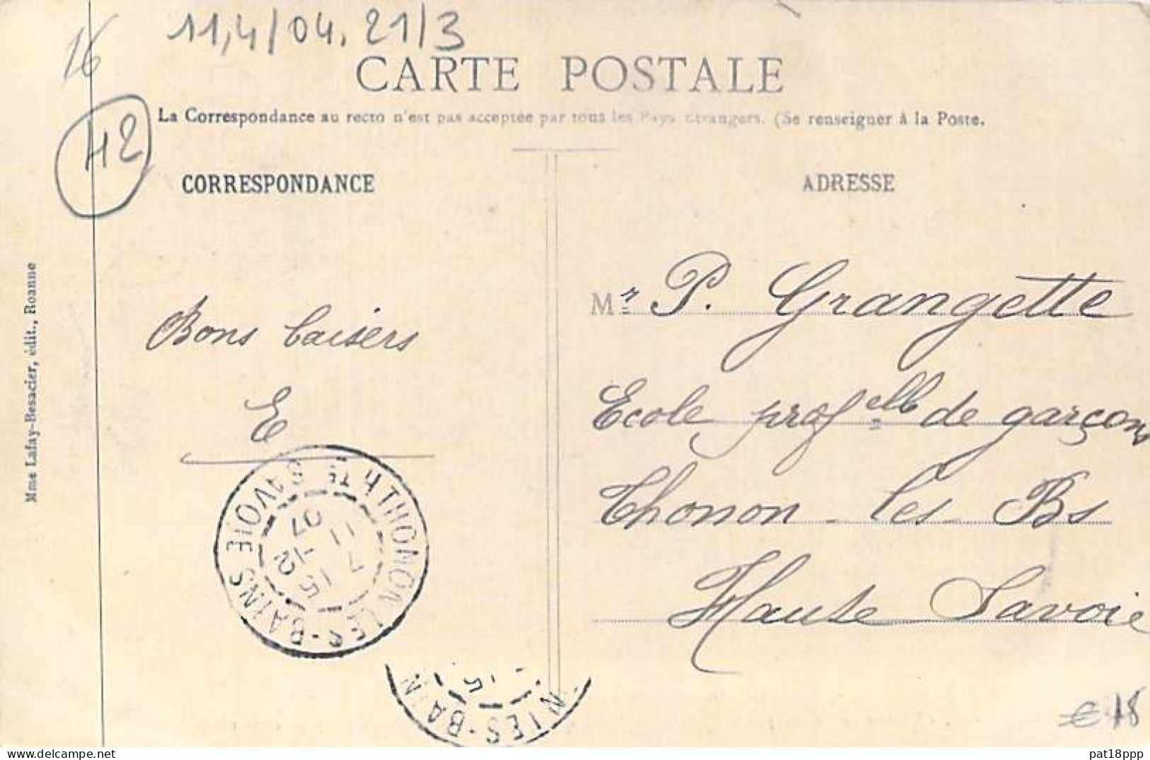 EVENEMENT Catastrophe (1907) - 42 - A. ROBINSON : Maison Emportée Par La Crue De La Loire ( Inondation ) CPA - Loire - Überschwemmungen