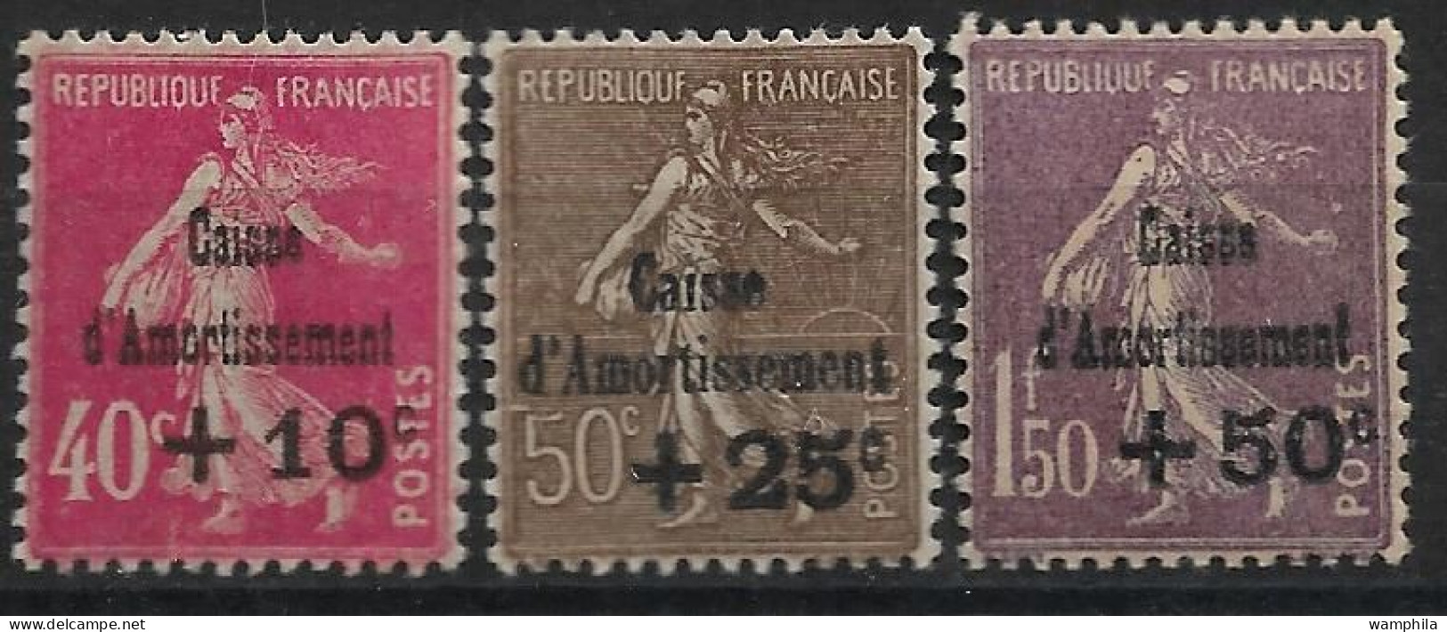 France 1931 N°266/68** Caisse D'amortissement. Très Bon Centrage. Cote 504€. - 1927-31 Caisse D'Amortissement