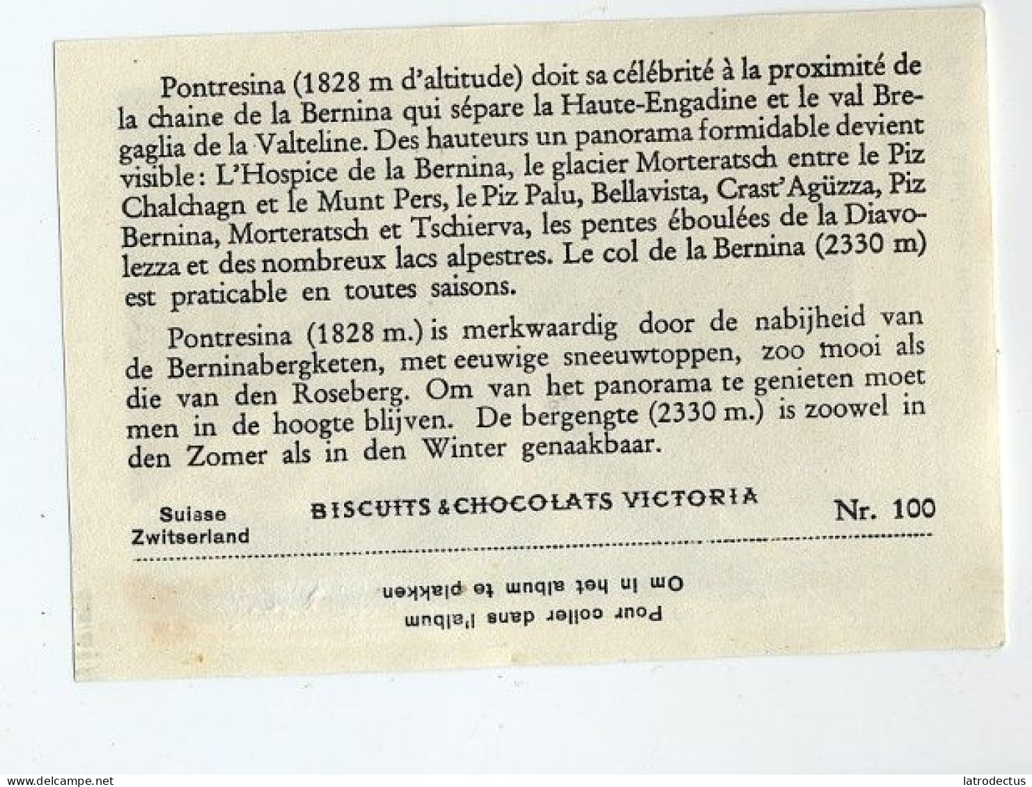 Victoria (1937) - 100 - Suisse, Pontresina, Bernina, Grisons - Victoria