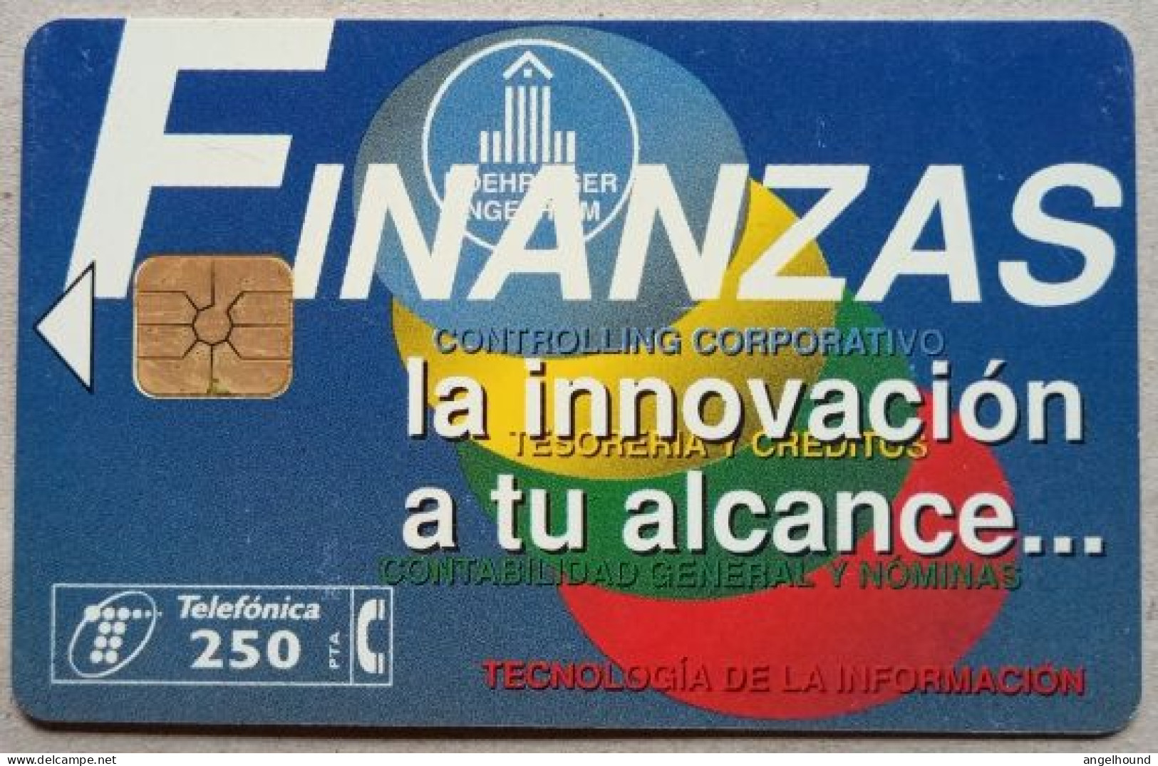 Spain 250 Pta. Chip Card - Finanzas - Private Issues