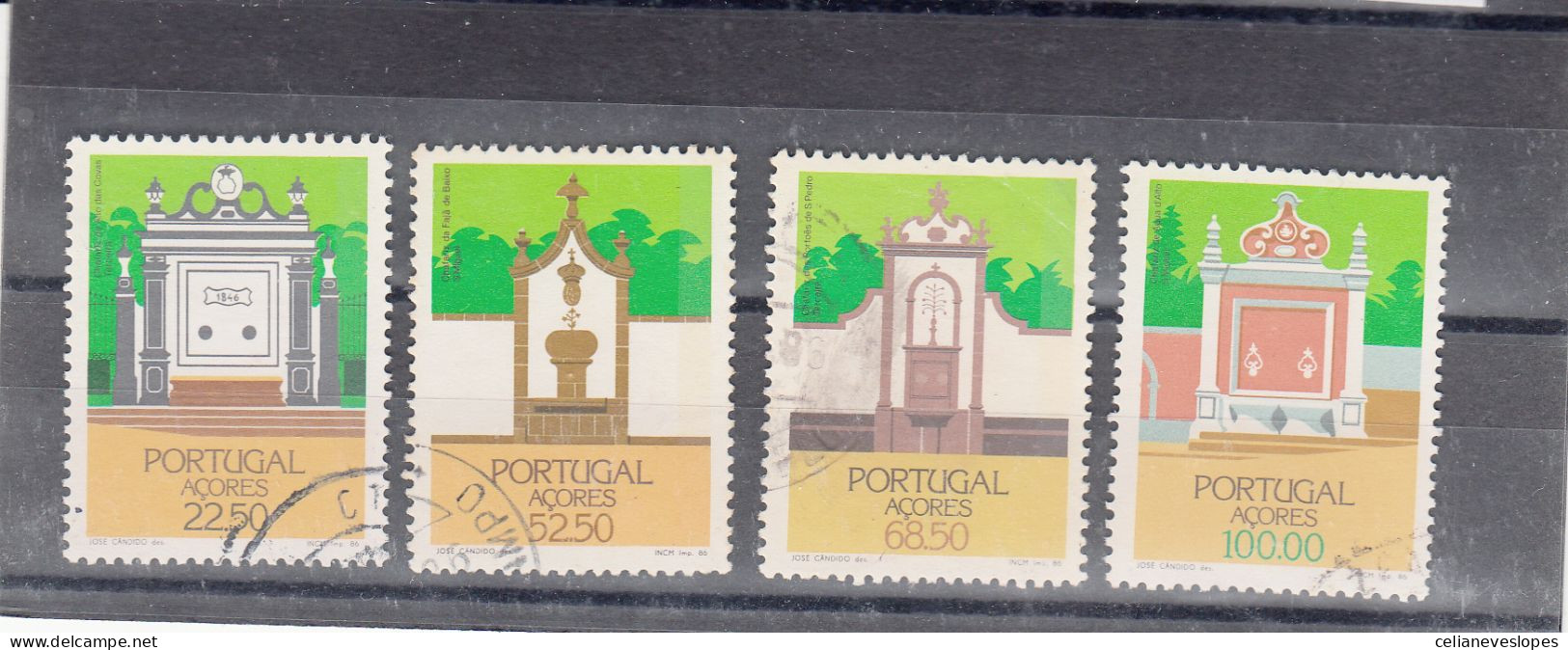 Portugal, Arquitectura Regional DosAçores, 1986, Mundifil Nº 1771 A 1774 Used - Usado
