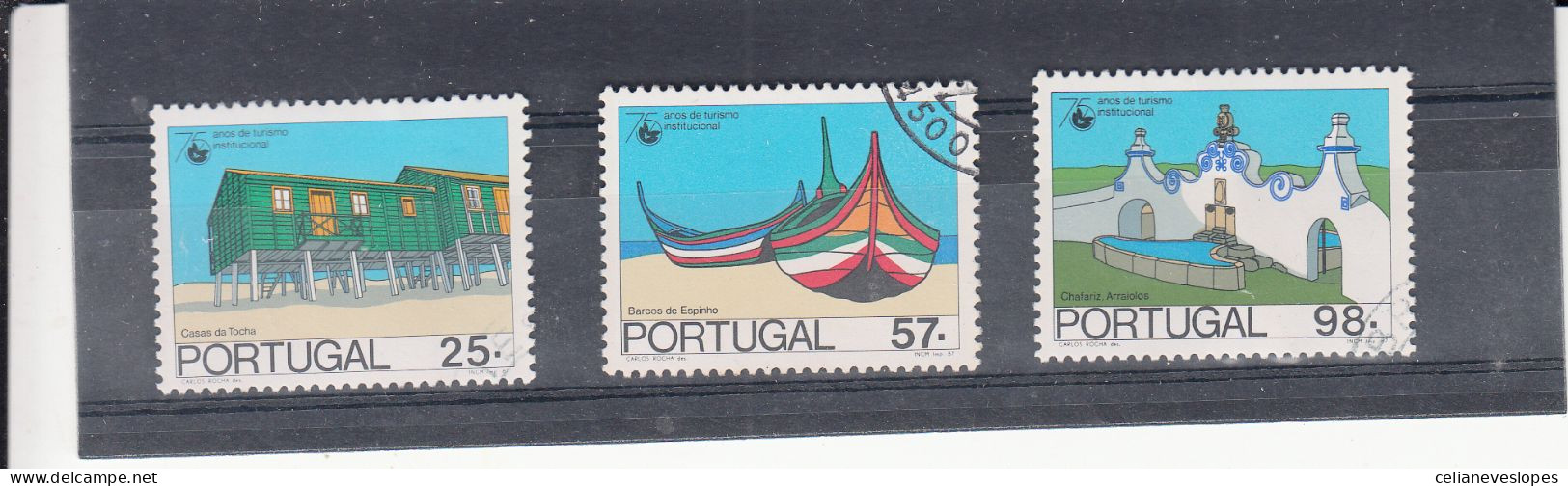 Portugal, 75 Anos De Turismo, 1987, Mundifil Nº 1788 A 1790 Used - Usado