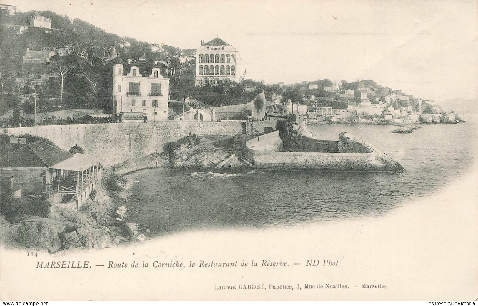 FRANCE - Marseille - Route De La Corniche , Le Restaurant De La Réserve - ND Phot - Carte Postale Ancienne - Endoume, Roucas, Corniche, Beaches