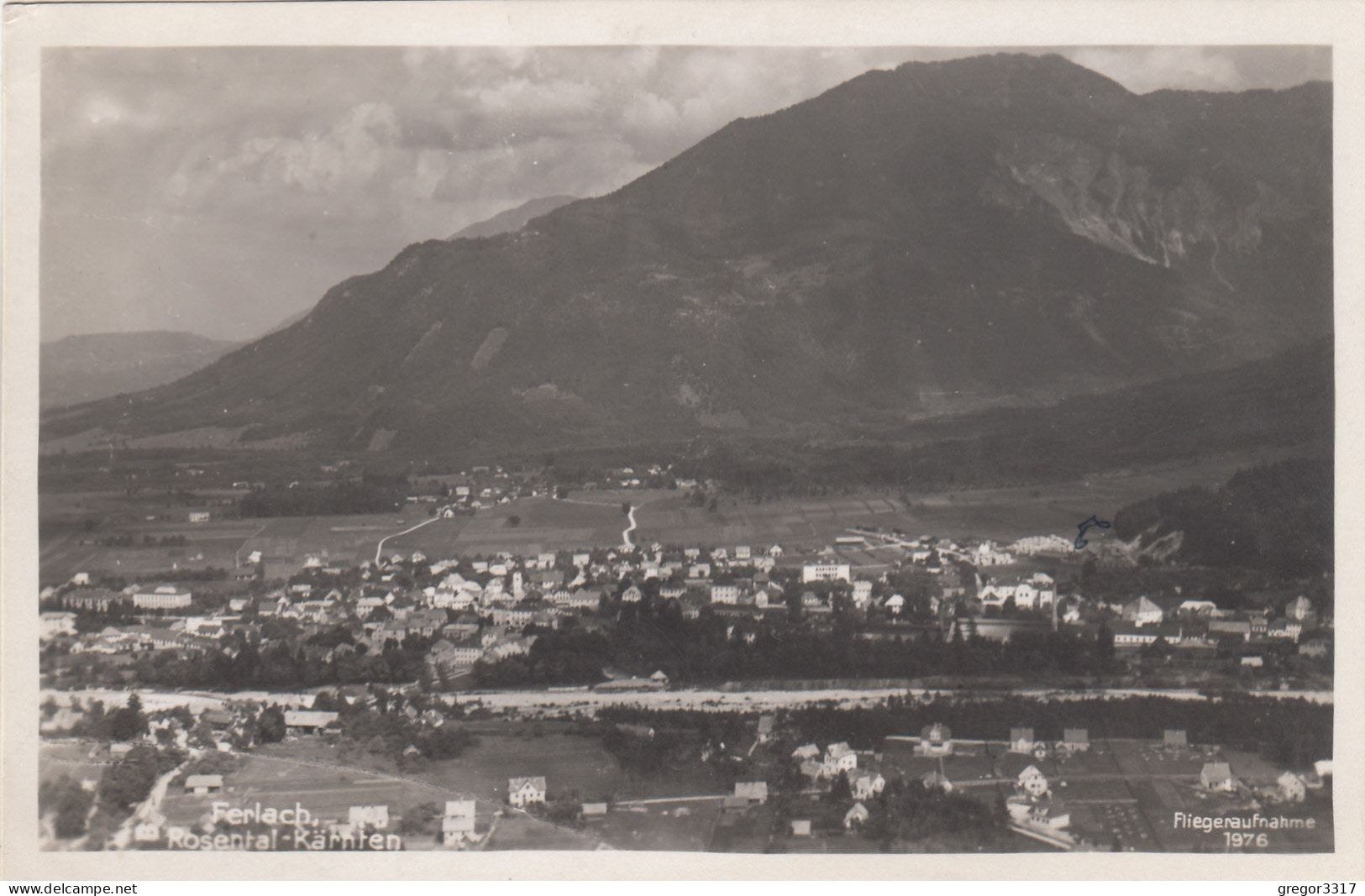 E2919) FERLACH Im ROSENTAL - Kärnten - Fliegeraufnahme - Alte S/W FOTO AK 1940 - Ferlach