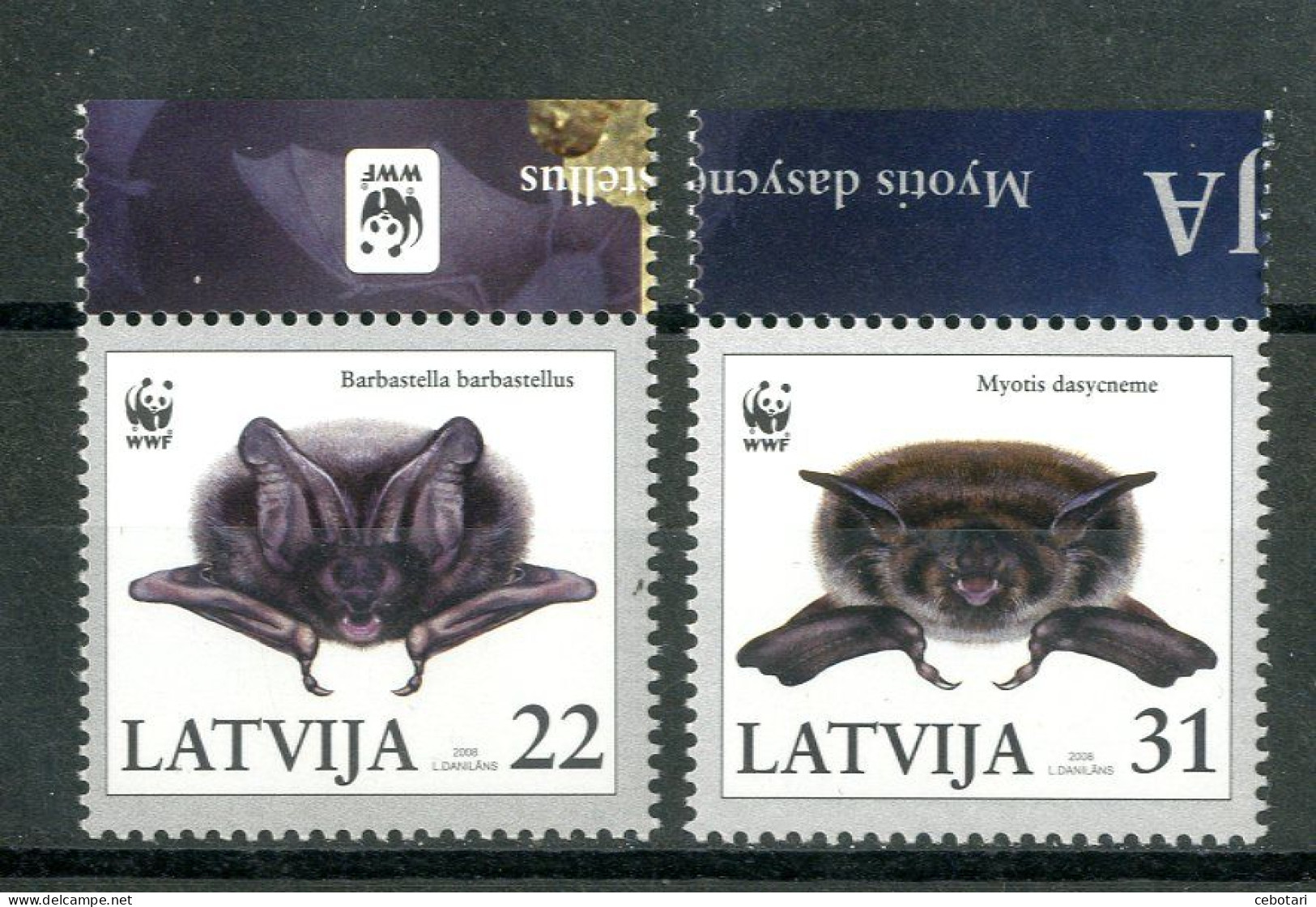 LETTONIA / LATVIJA 2008** - Pipistrelli / Bats - WWF - 2 Val. MNH - Chauve-souris