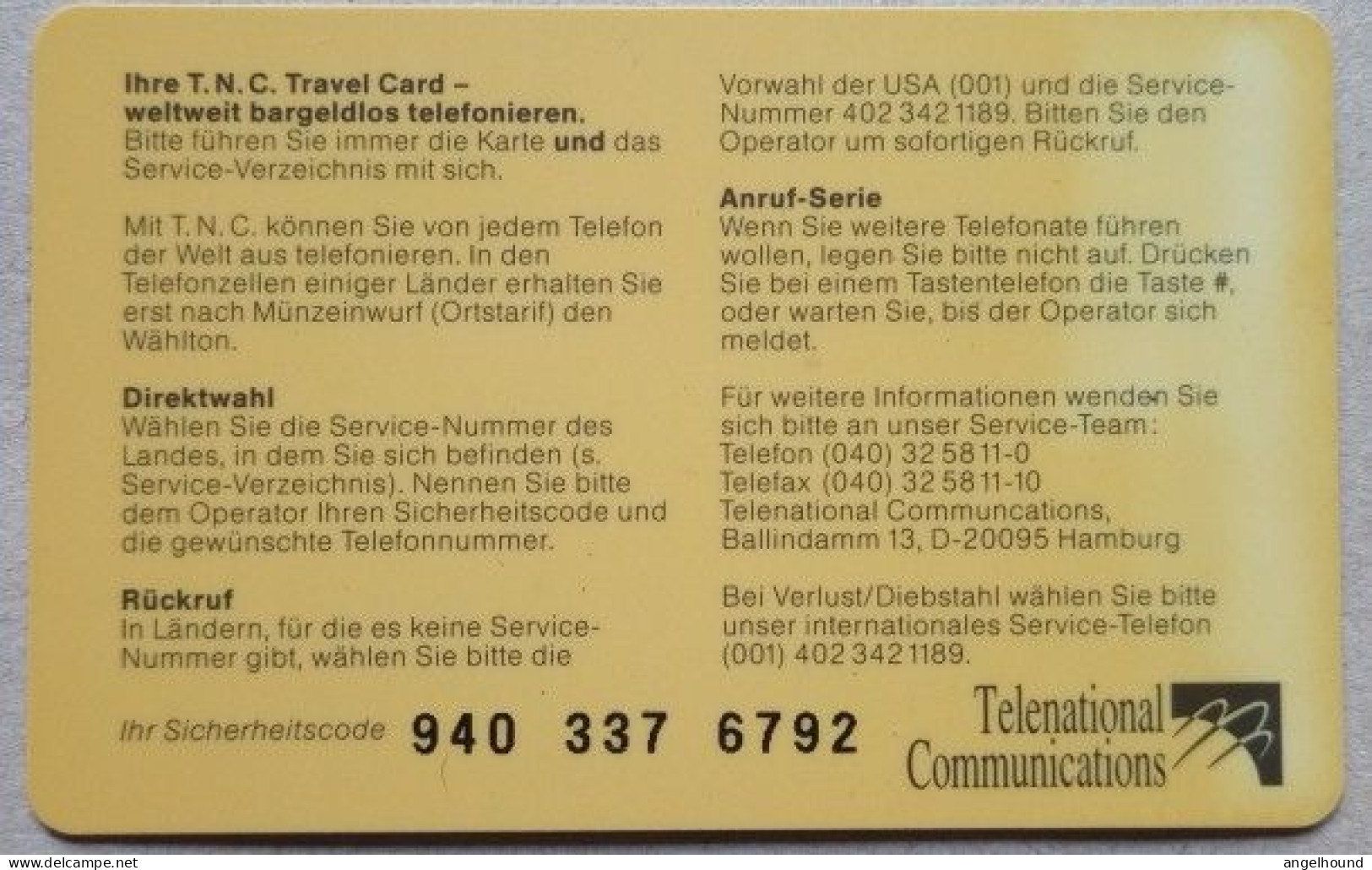 Germany T.N.C. Travel Card - Lufthansa Weltweit Verbunden  ( Boeing 747-400 ) - Autres & Non Classés