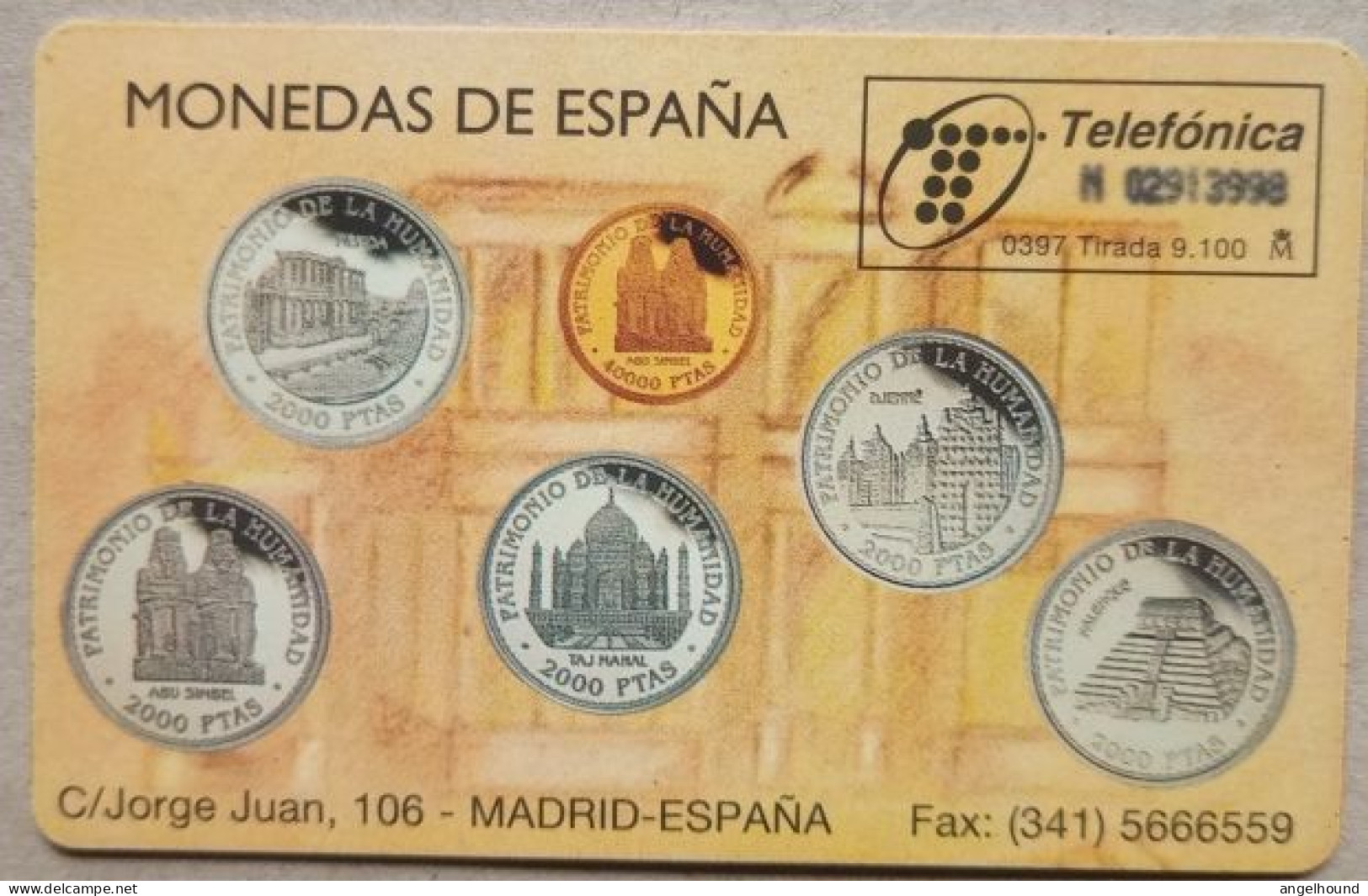 Spain 250 Pta. Chip Card - Patrimonio Mundial Unesco ( Monedas De Espana ) - Privatausgaben