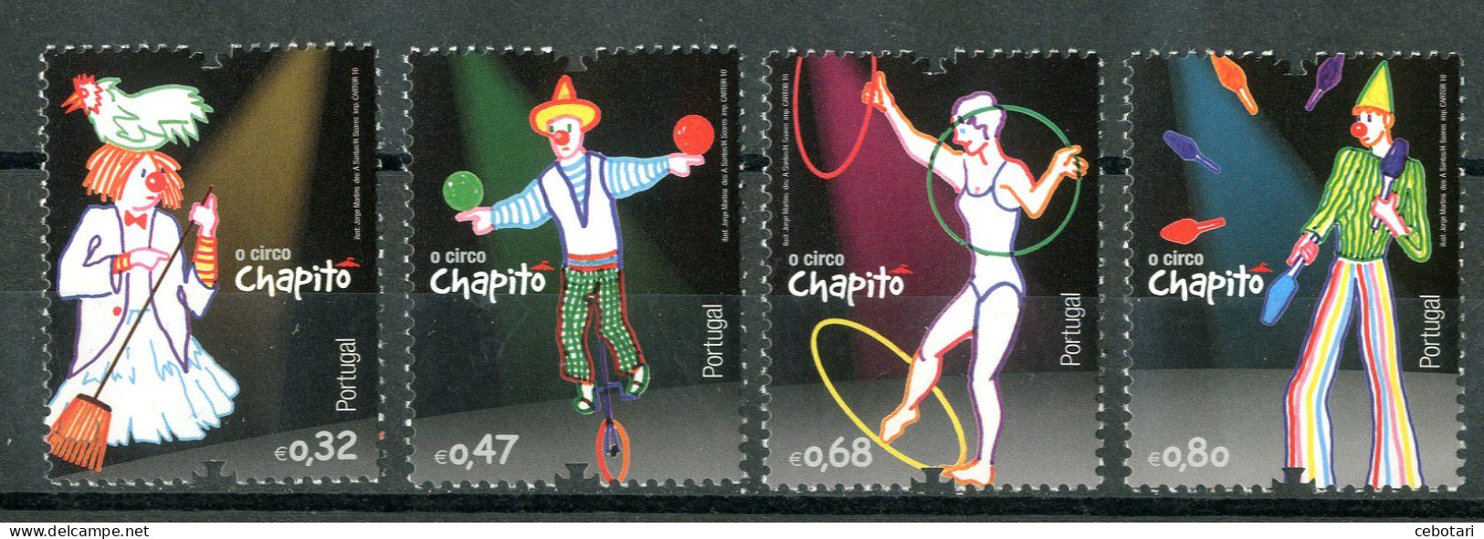 PORTOGALLO / PORTUGAL 2010** - Circo / Circus - 4 Val. MNH. - Circo