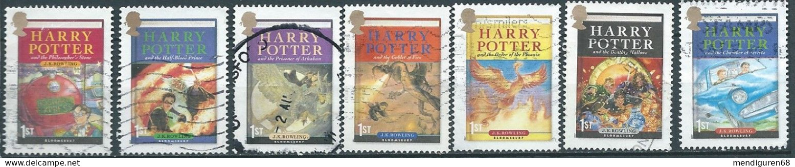 GROSSBRITANNIEN GRANDE BRETAGNE GB 2007 HARRY POTTER SET 7V USED SG 2750-56 SC 2479-85A MI 2535-41 YT 2904-2910 - Used Stamps