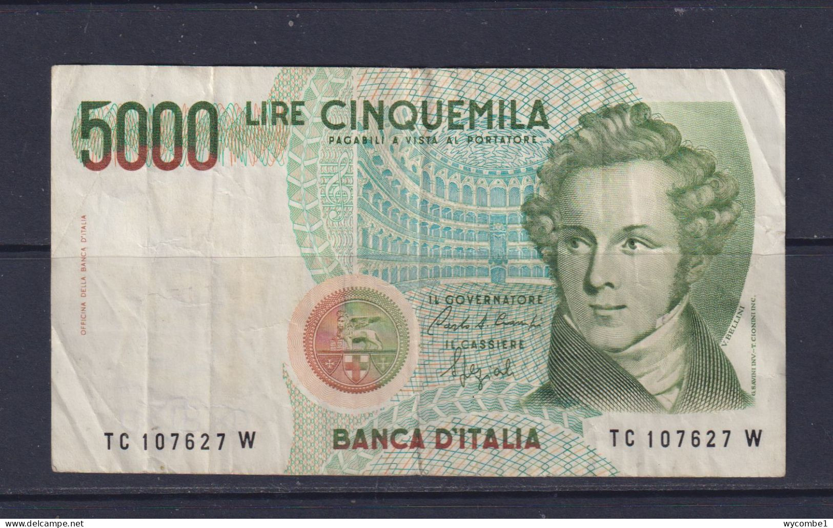 ITALY - 1985 5000 Lira Circulated Banknote - 5.000 Lire