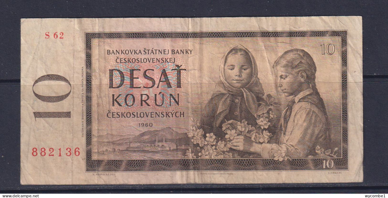 CZECHOSLOVAKIA - 1960 10 Korun Circulated Banknote - Tchécoslovaquie