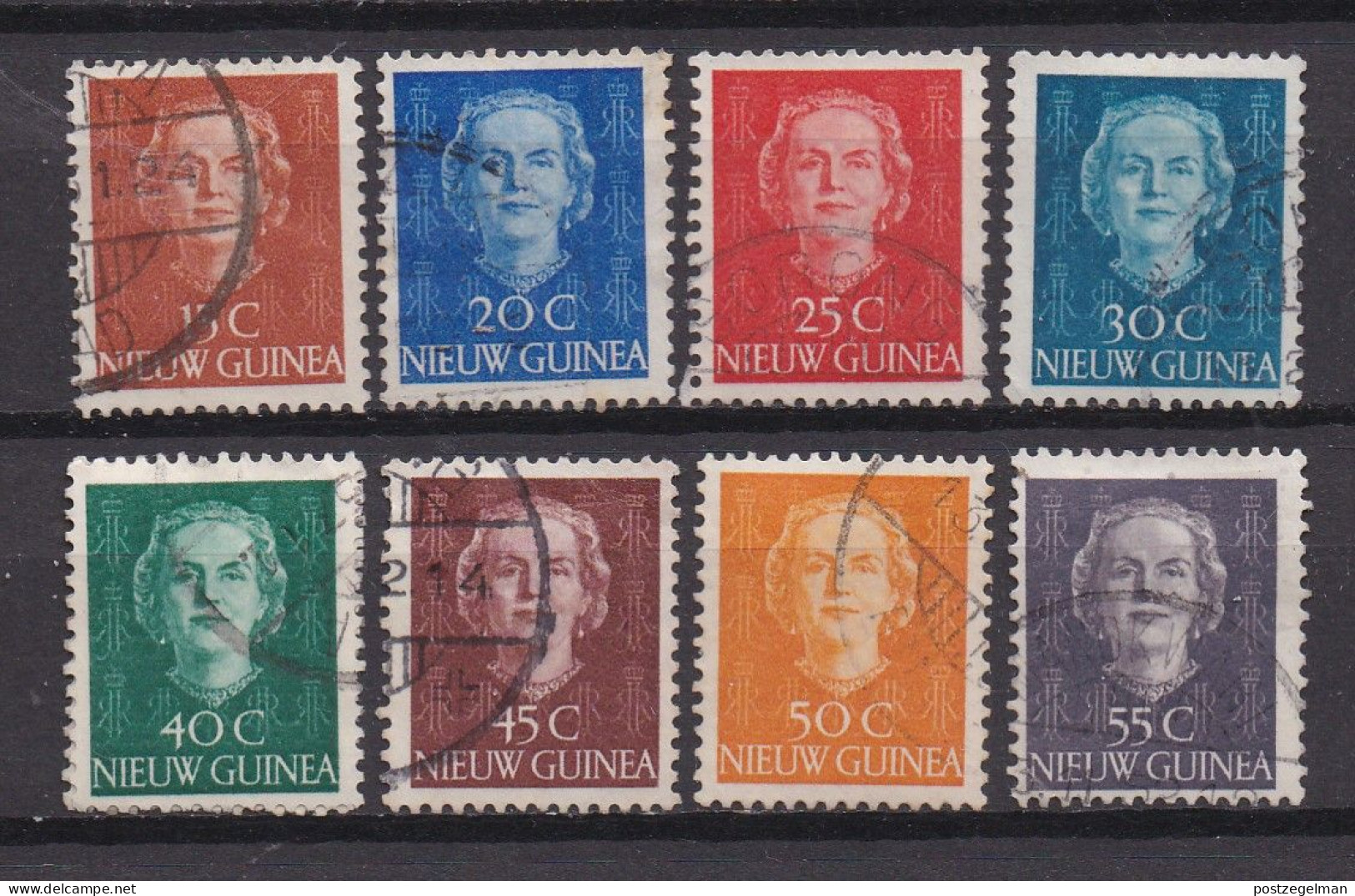 NEDERLAND NW GUINEA, 1950, Used Stamp(s) , Queen Juliana, NVPH Nr(s).  10=18, Scannr. 10542  (8 Values Only) - Nederlands Nieuw-Guinea