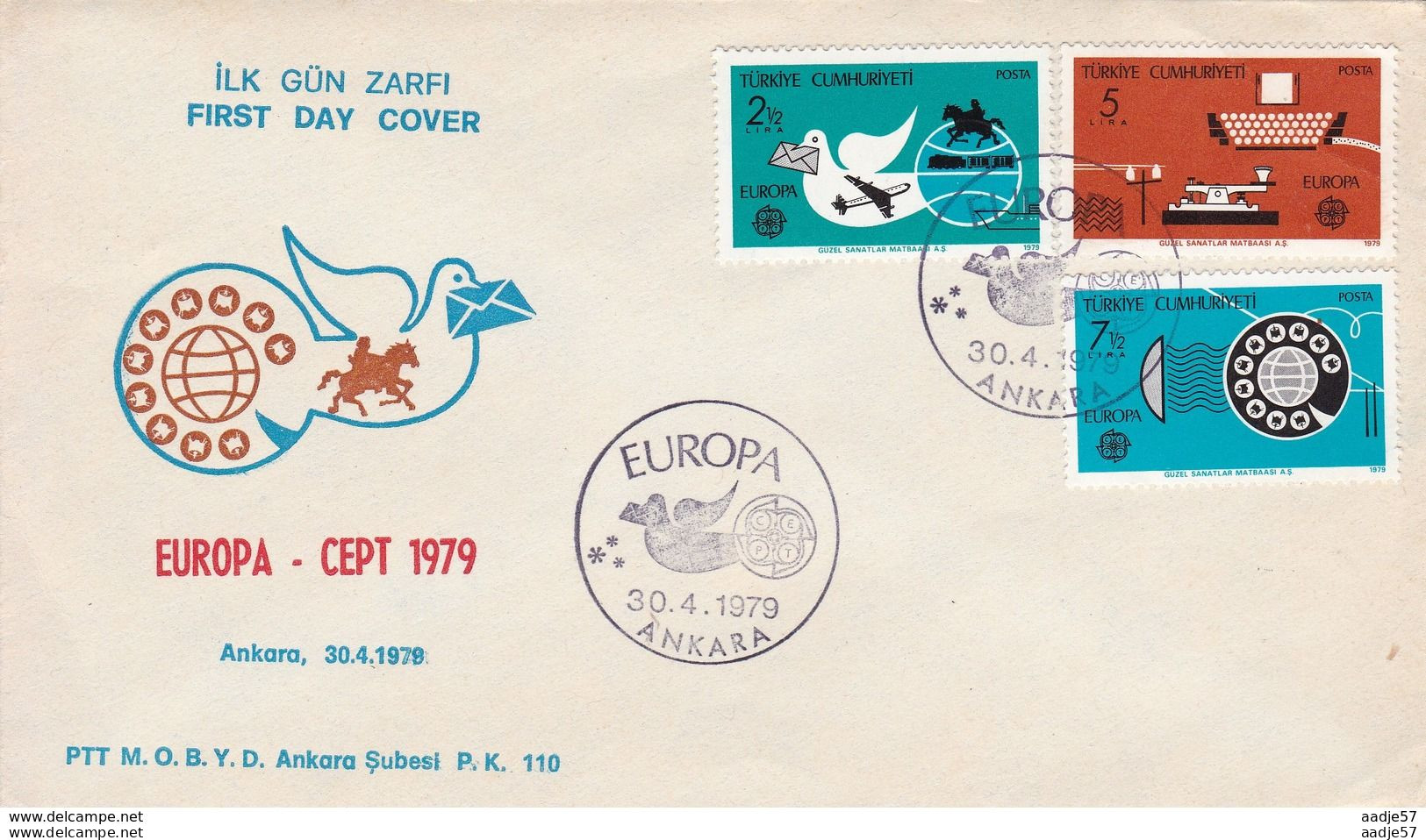 Turkey 1979 FDC 30.04.1979 Europa CEPT - FDC