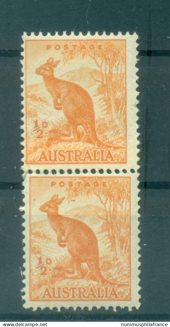 Australie 1948-49 - Y & T N. 163A - Série Courante (Michel N. 194) - Paire Coil (ii) - Nuevos
