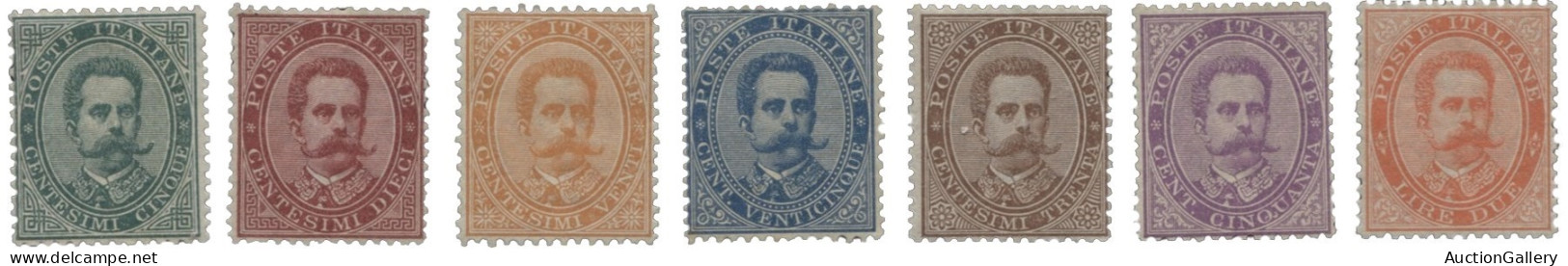 Regno - Umberto I - 1879 Regno - Re Umberto I° Serie Di Sette Valori Dal 5 Cent Al 2 Lire - Serie Con Ottime Centrature  - Sonstige & Ohne Zuordnung