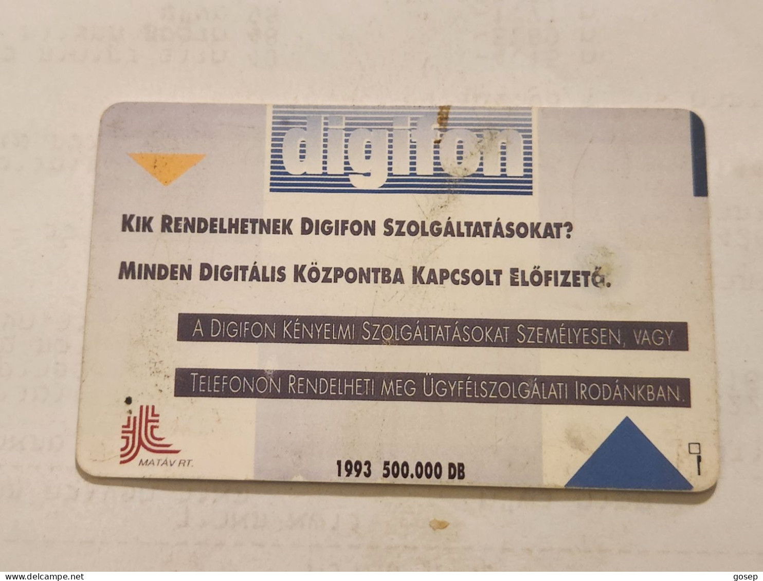 HUNGARY-(HU-P-1993-22Aa)-Callwaiting-(174)(120units)(11/93)(tirage-500.000)-USED CARD+1card Prepiad Free - Hungary