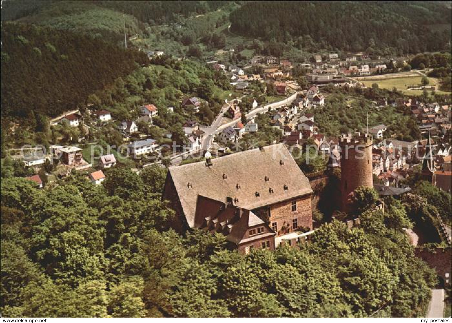 71905458 Biedenkopf Fliegeraufnahme Schloss Biedenkopf - Biedenkopf