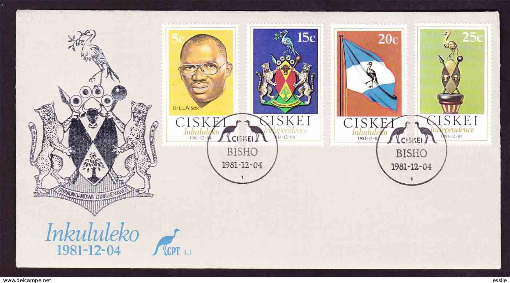 Ciskei - 1981 - Independence  - First Day Cover - Small - Briefe
