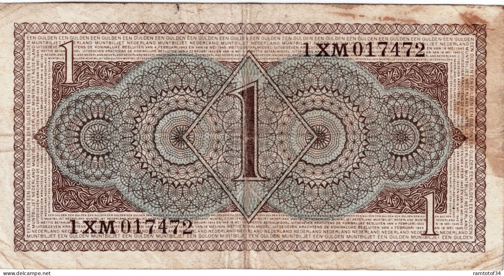 PAYS-BAS - 1 Gulden 1949 - 1 Gulde