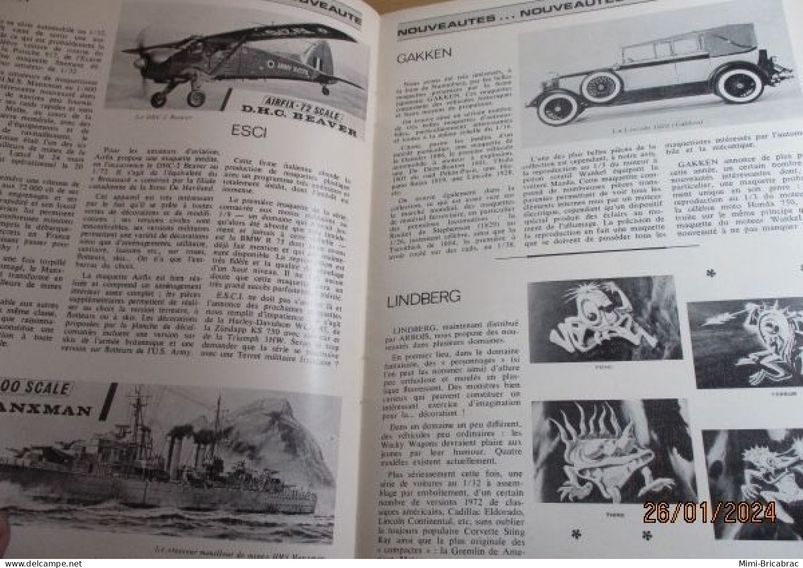 CAGI 1e Revue de maquettisme plastique années 60/70 : MPM n°18 de 1972 très bon état ! Sommaire en photo 2 ou 3