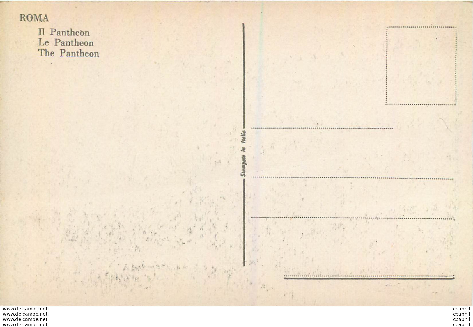 CPA Roma Le Pantheon - Panthéon