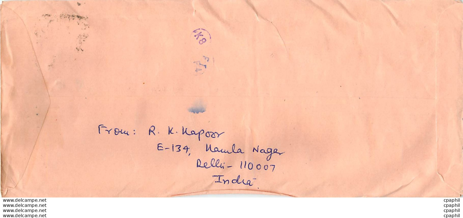 Lettre Cover For University Of Iowa Inde India - Storia Postale