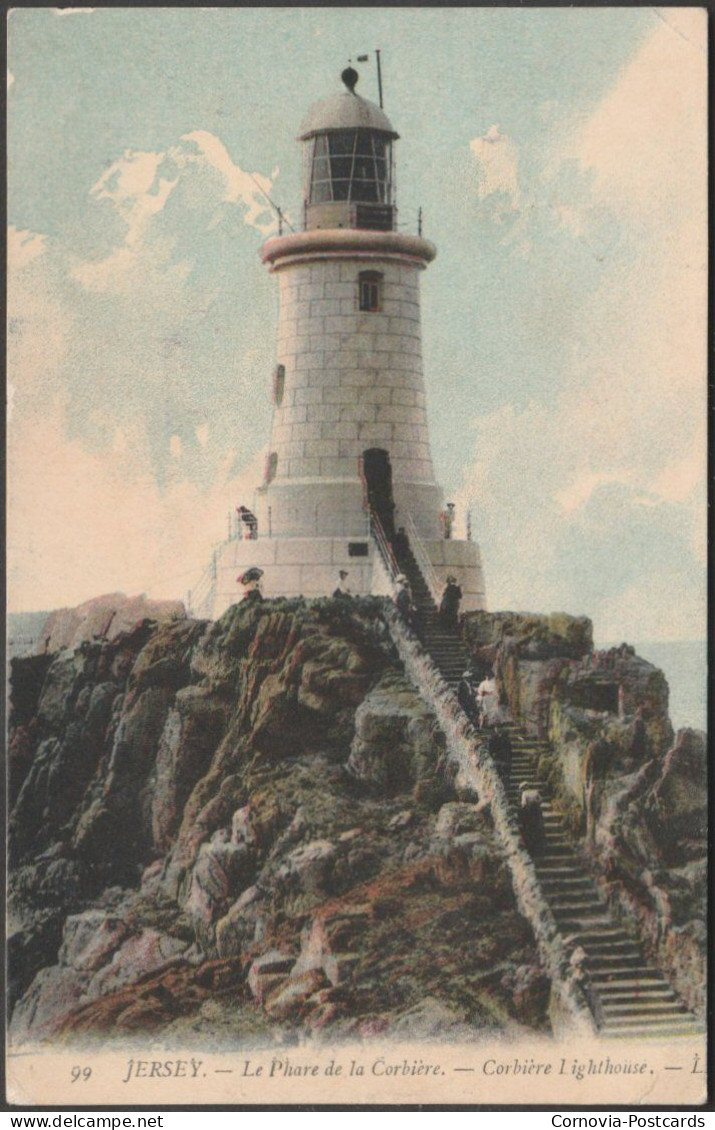 La Phare De La Corbière, Jersey, 1908 - Lévy CPA LL99 - La Corbiere