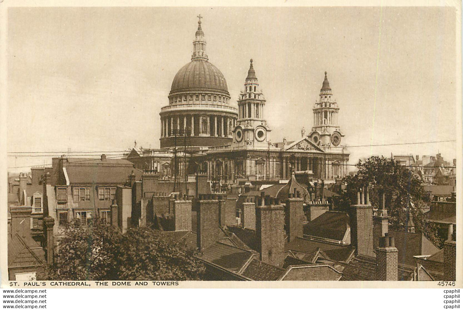 '"CPA Paul''s Cathedrale The Dome And Towers"' - London