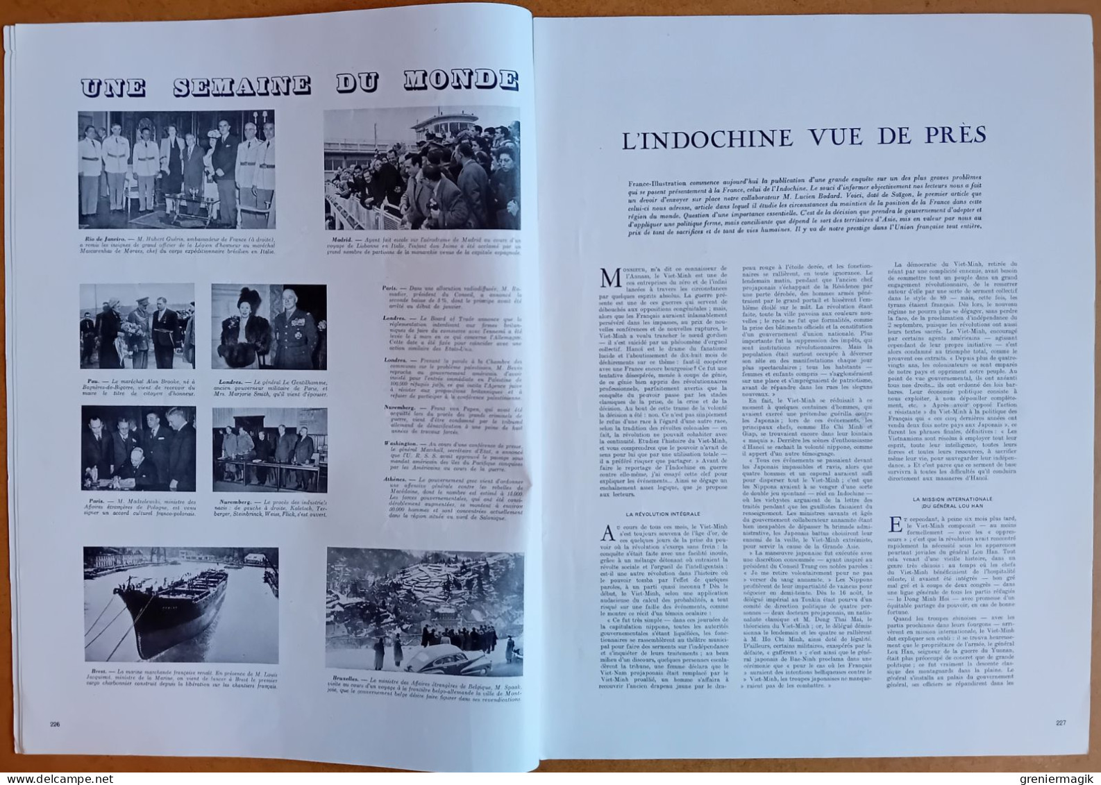 France Illustration N°75 08/03/1947 Indochine/Manoeuvres Arctiques De L'armée Américaine/Iran/Tziganes D'Europe/Roumanie - General Issues