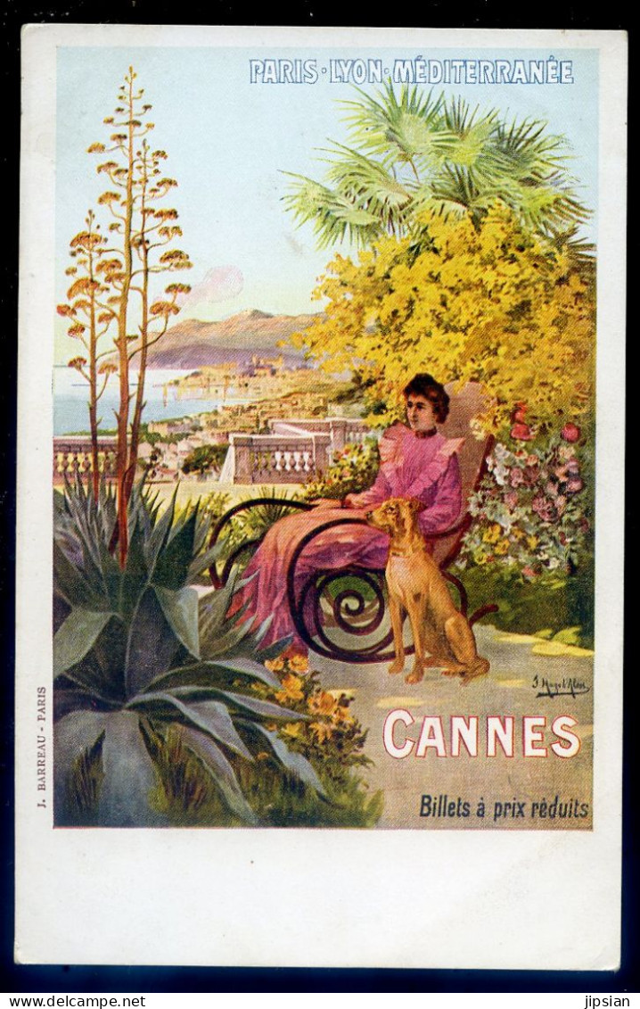 Cpa Paris Lyon Méditerranée Illustrateur Hugo D' Alesi -- Cannes -- Carte Ancienne    STEP30 - D'Alési, Hugo