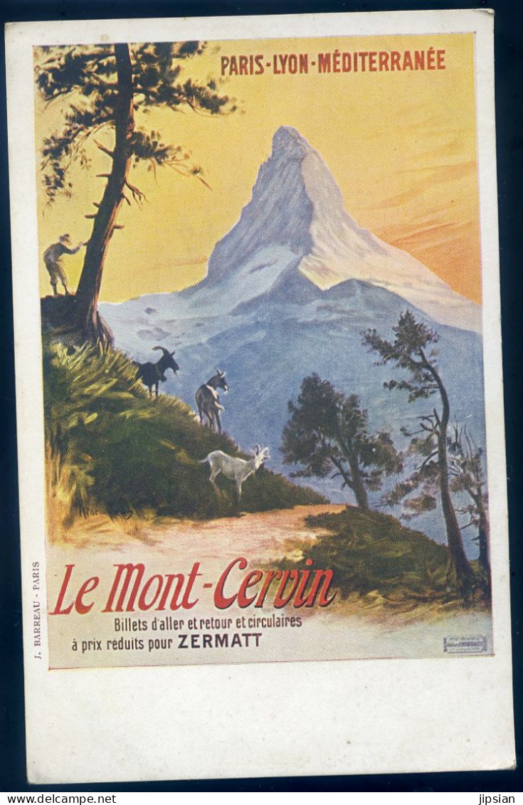 Cpa Paris Lyon Méditerranée Illustrateur Hugo D' Alesi -- Le Mont Cervin -- Carte Ancienne    STEP30 - D'Alési, Hugo