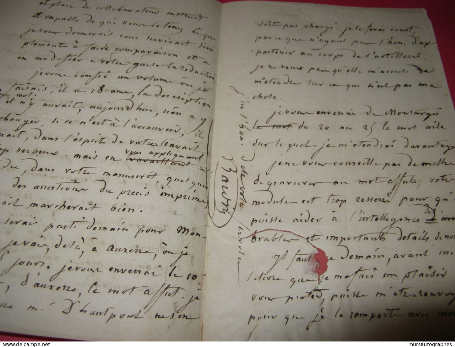 ETIENNE BARDIN Autographe Signé 1836 MILITAIRE DICTIONNAIRE EMPIRE NAPOLEON - Politiek & Militair