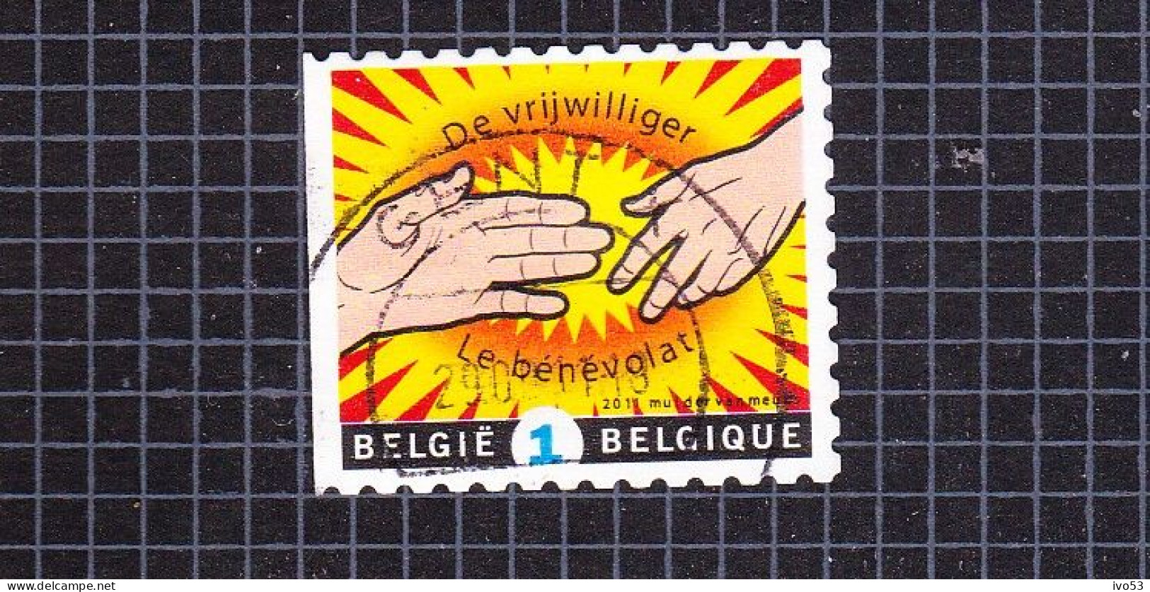 2011 Nr 4103 Gestempeld,zegel Uit Boekje B120.Jaar Van De Vrijwilliger. - Oblitérés