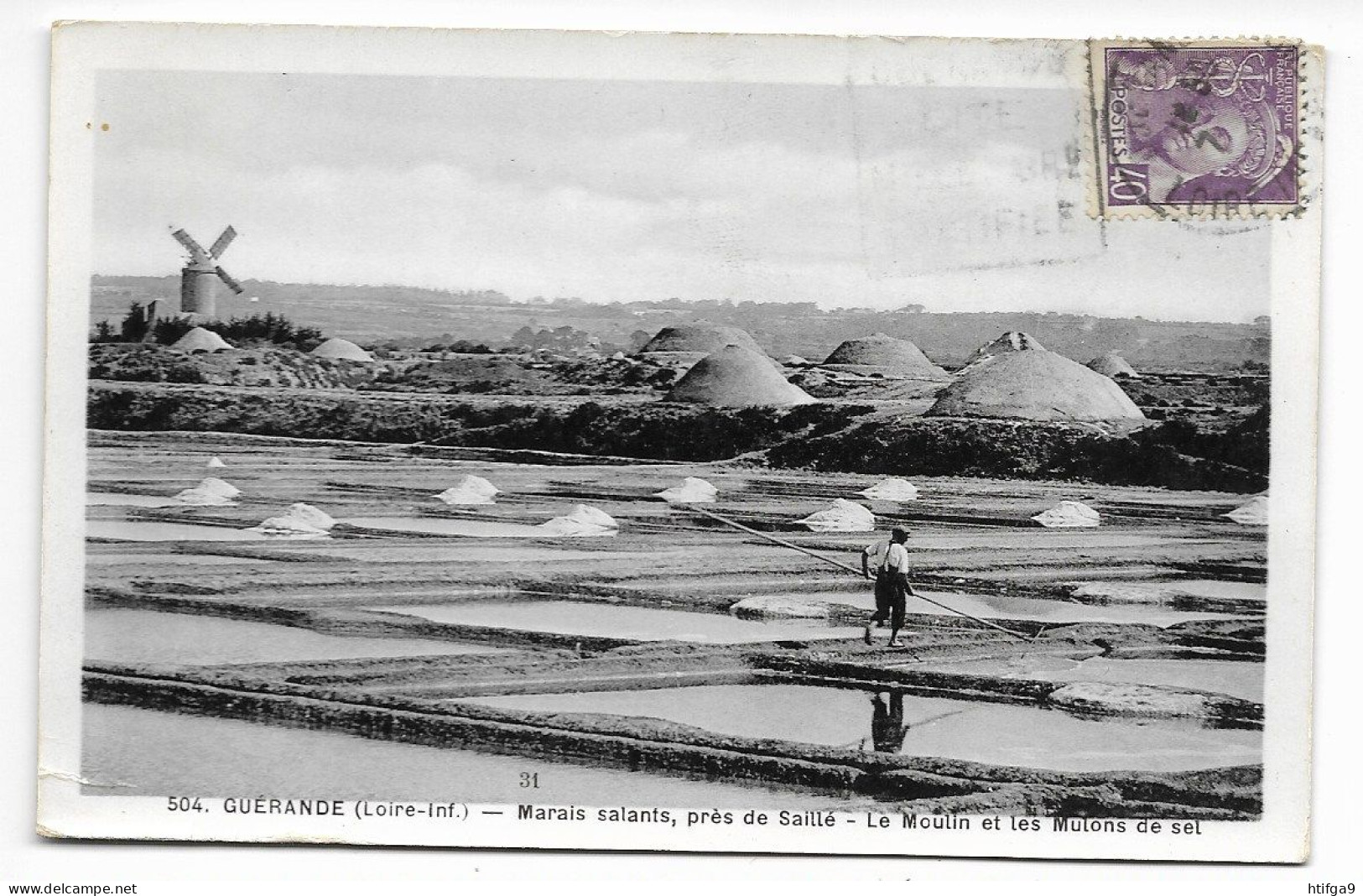 GUERANDE Moulin Marais Mulons CARTE PHOTO édit. Nantes LOIRE ATLANTIQUE Prè Ancenis Châteaubriant La Baule Croisic Oudon - Carquefou