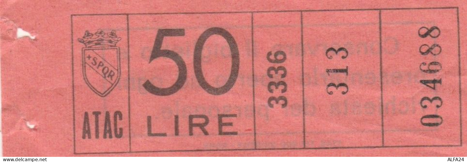 BIGLIETTO ATAC 50 LIRE (MK248 - Europe