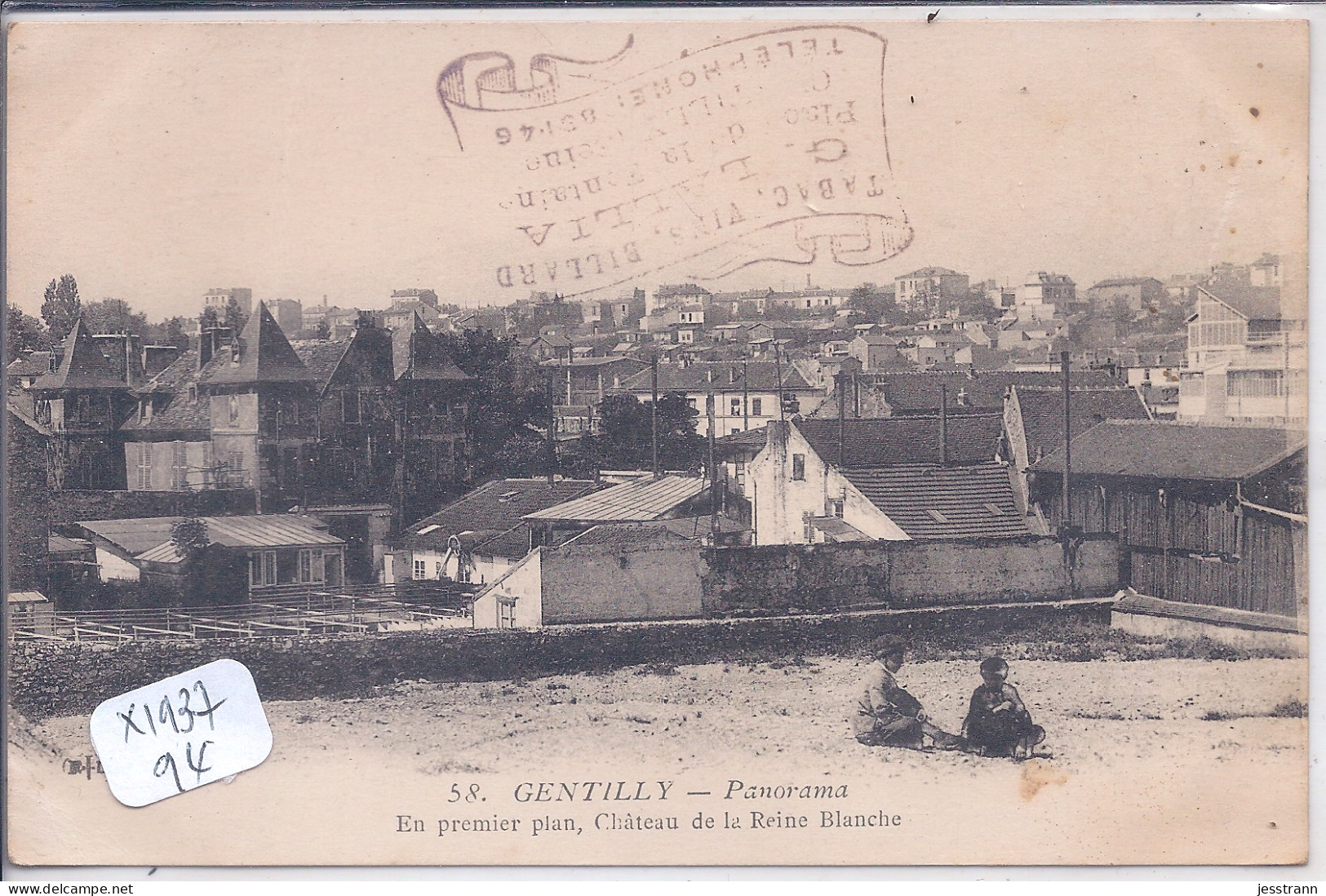 GENTILLY- CHATEAU DE LA REINE BLANCHE- BEAU CACHET DU TABAC LALLIA - Gentilly