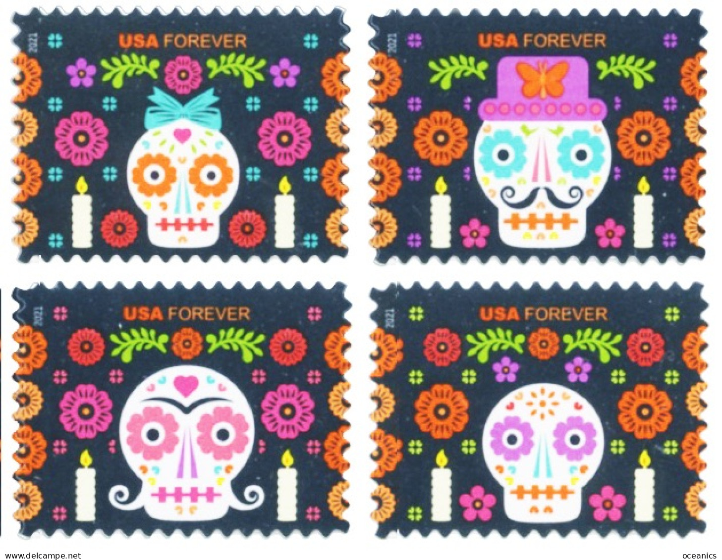 Etats-Unis / United States (Scott No.5640-43 - Day Of The Dead) [**] Set Of 4 - Unused Stamps