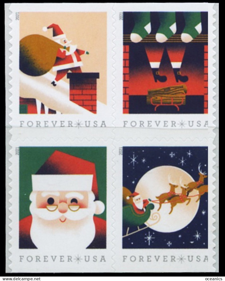 Etats-Unis / United States (Scott No.5647a- Christmas) [**] MNH Center Bloc - Unused Stamps