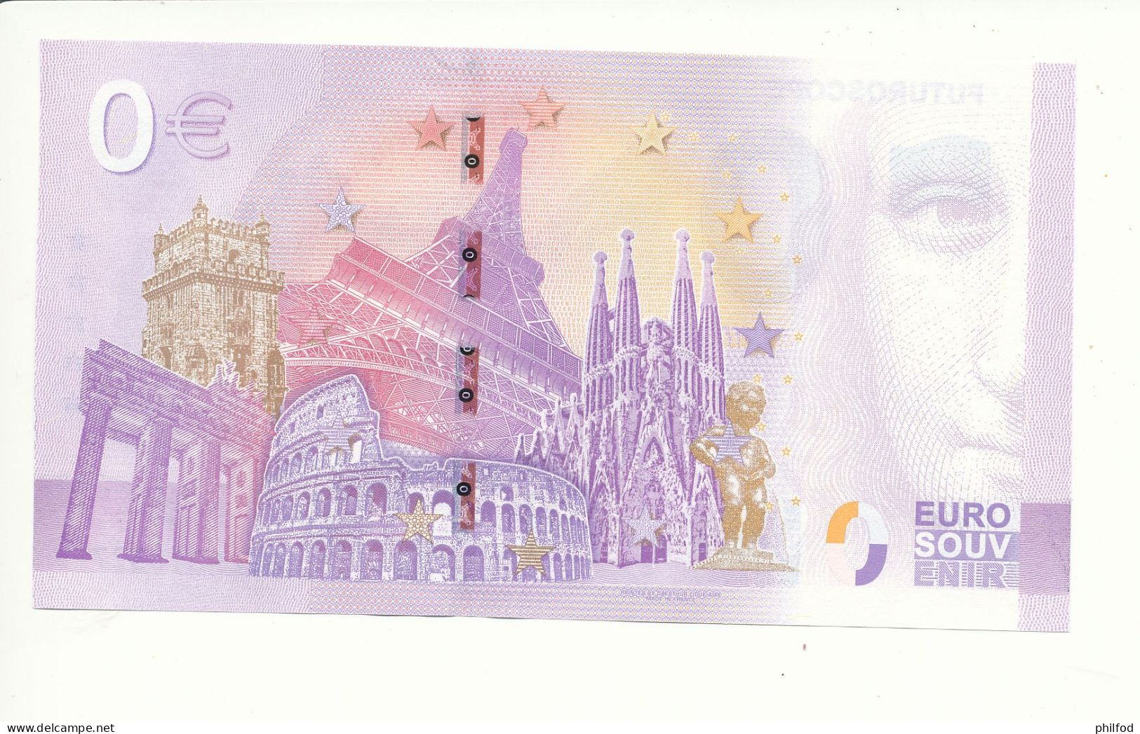 Billet Touristique 0 Euro - FUTUROSCOPE- UECP - 2022-7 - N° 10327 - Other & Unclassified