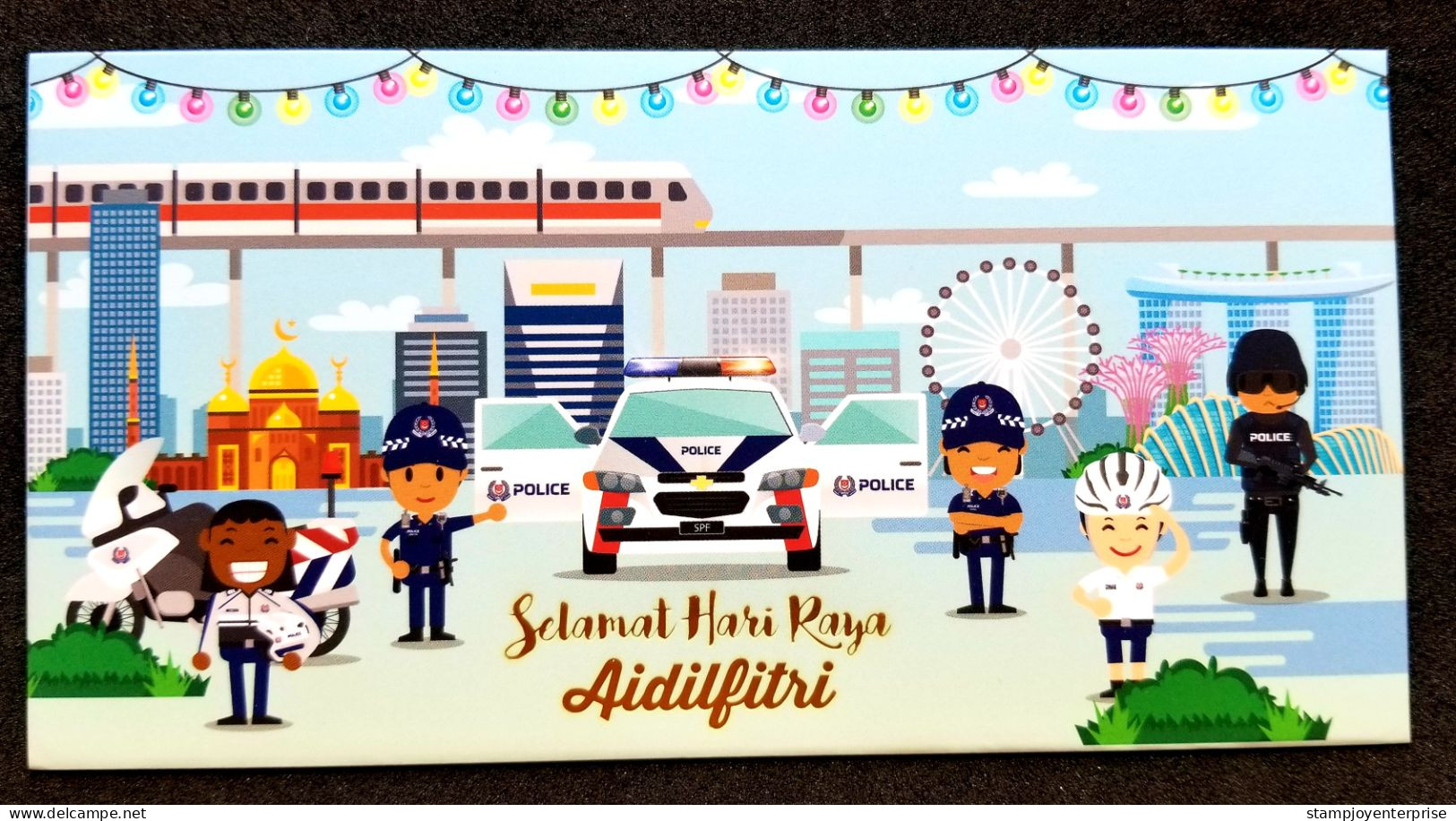 Singapore Police Force Cartoon Animation Hari Raya Angpao (money Packet) - New Year