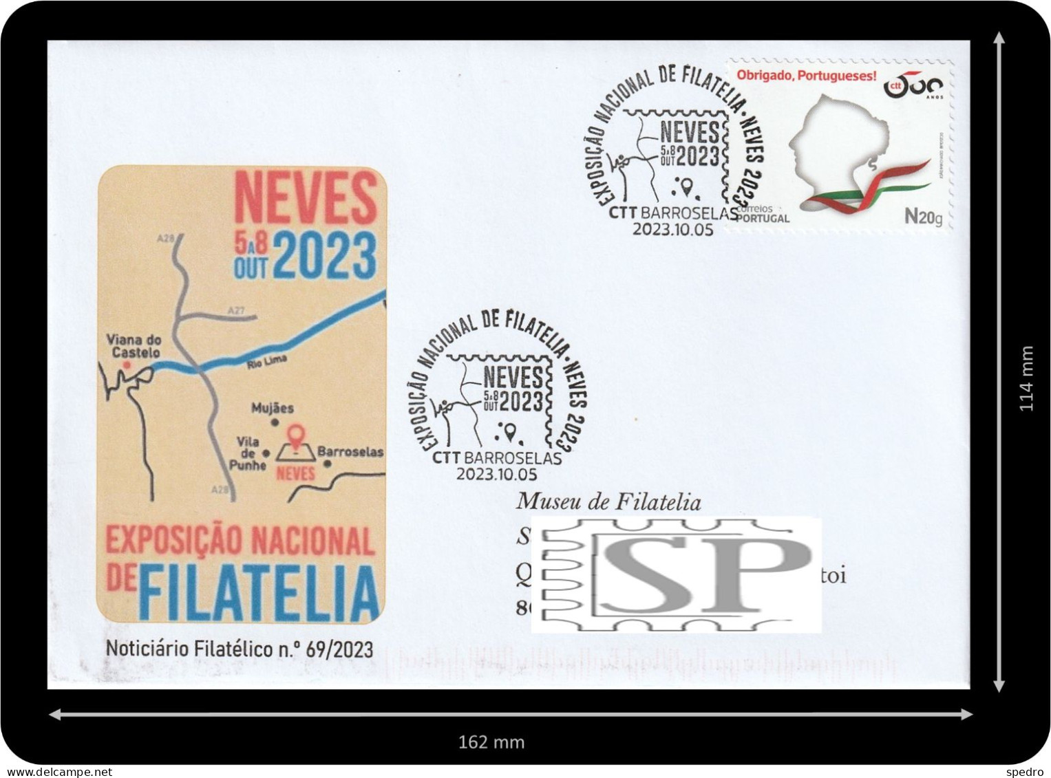 Portugal 2023 Carimbo Comemorativo Exposição Nacional De Filatelia Neves Barroselas Viana Do Castelo Philatelic - Poststempel (Marcophilie)