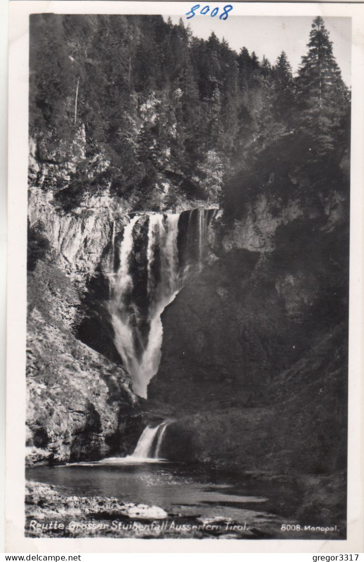 E3194) REUTTE - Grosser Stuibenfall - Ausserfern - Tirol S/W FOTO AK - Reutte