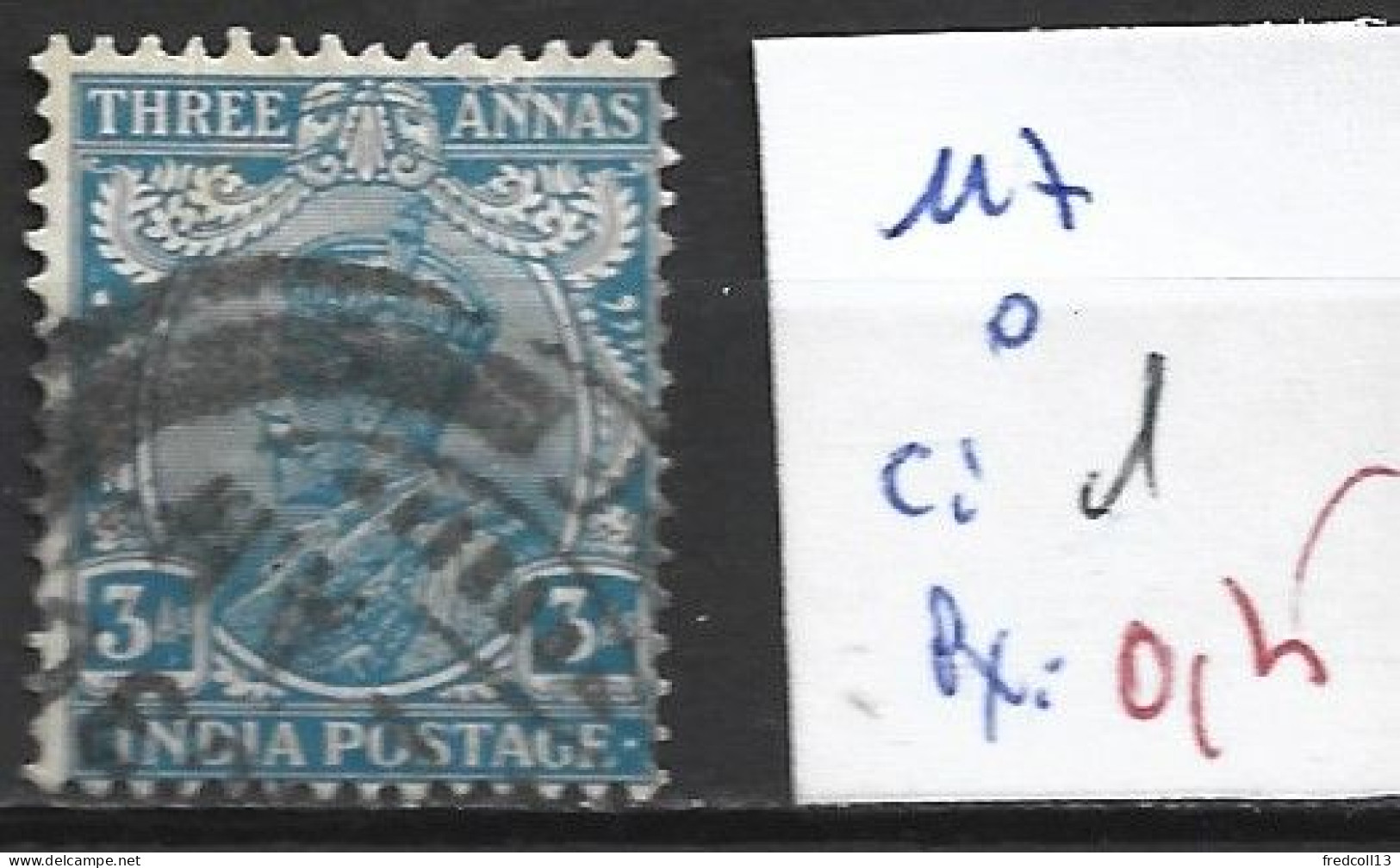 INDE ANGLAISE 117 Oblitéré Côte 1 € - 1911-35 Roi Georges V