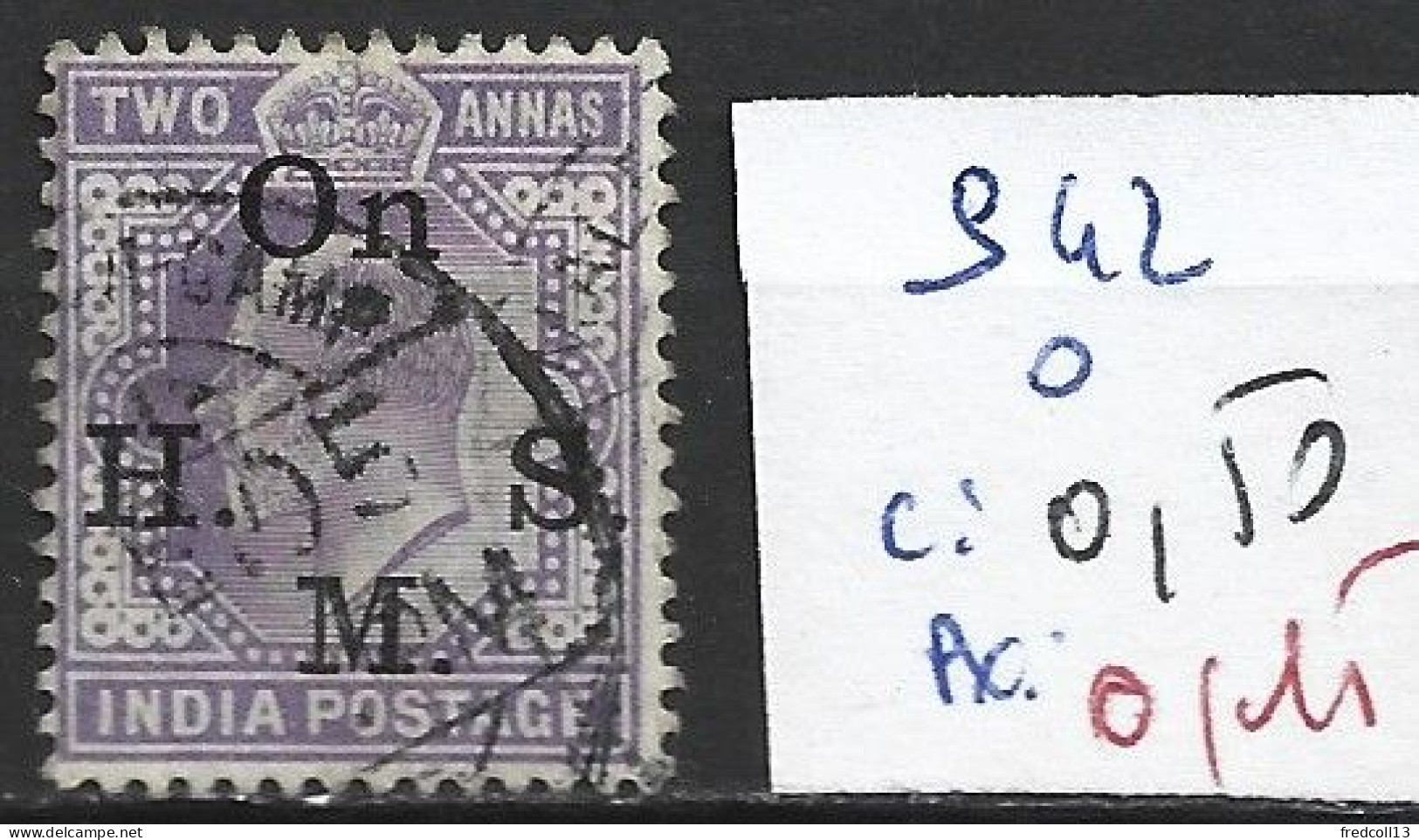 INDE ANGLAISE SERVICE 42 Oblitéré Côte 0.50 € - 1902-11 Roi Edouard VII