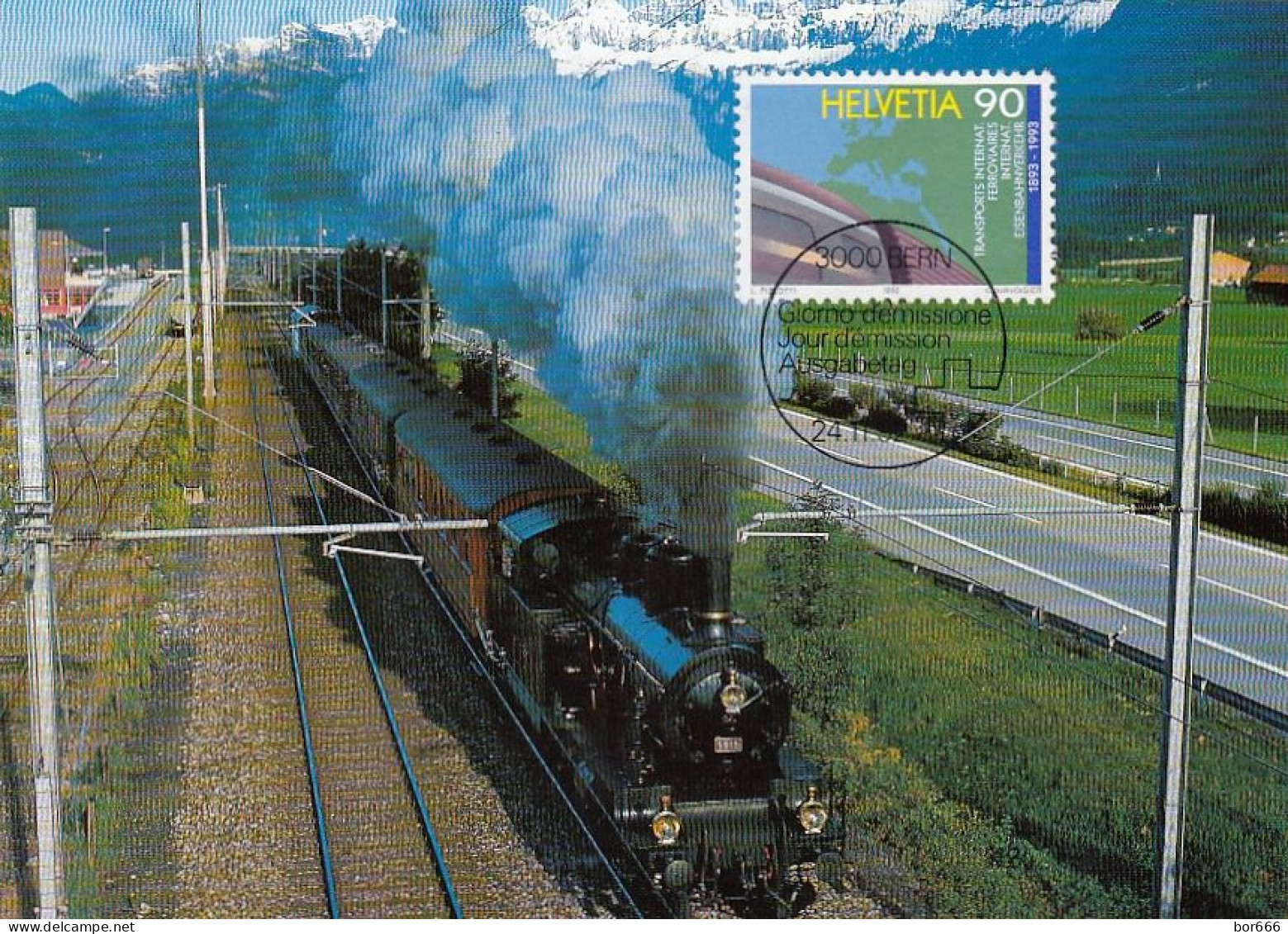 GOOD SWITZERLAND Maximum Card 1992 - Railway / Trains - Railway