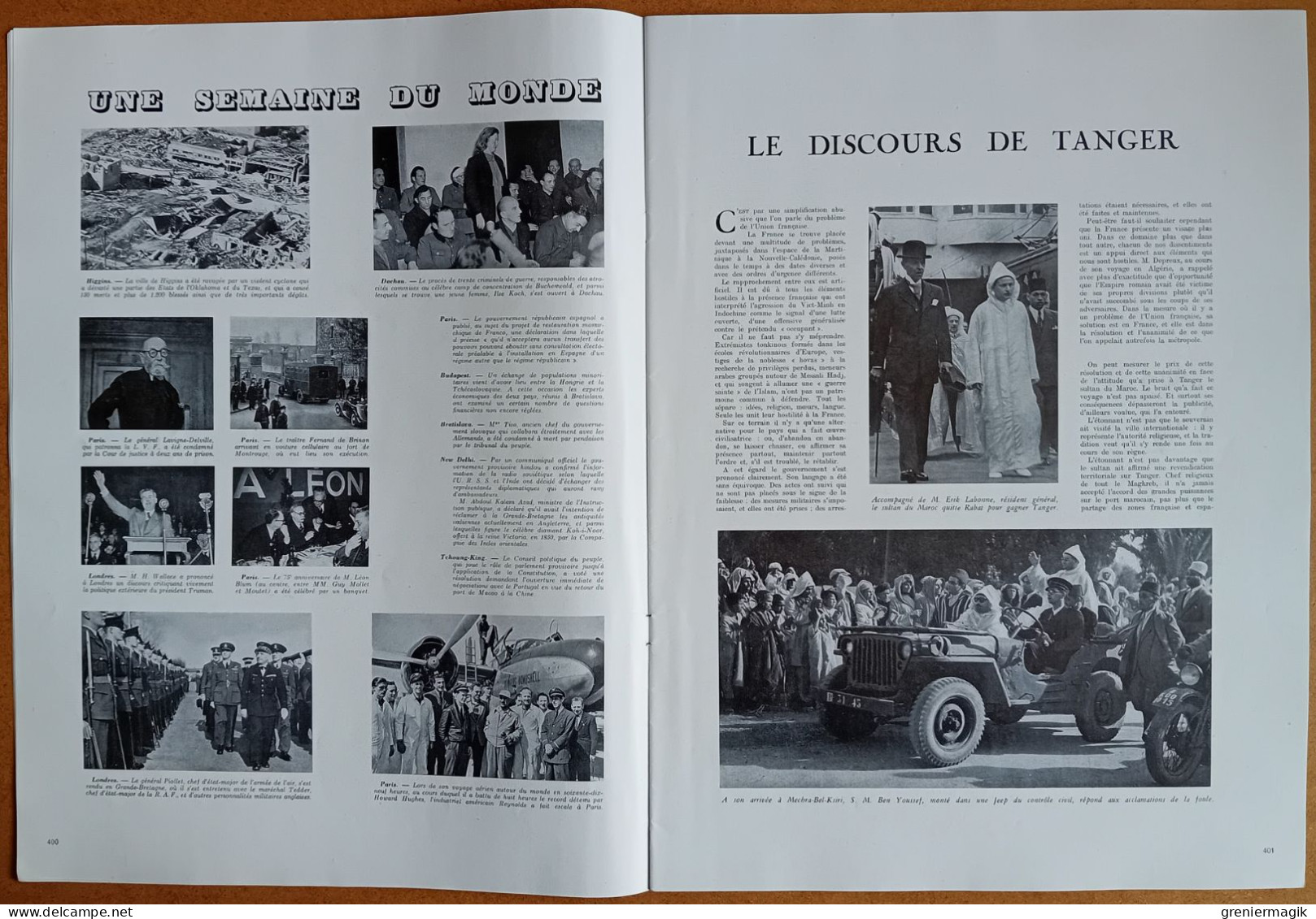 France Illustration N°82 26/04/1947 Port De Texas-City/Discours De Tanger/Indochine/Royal Tour/Maîtres Espagnols Londres - General Issues