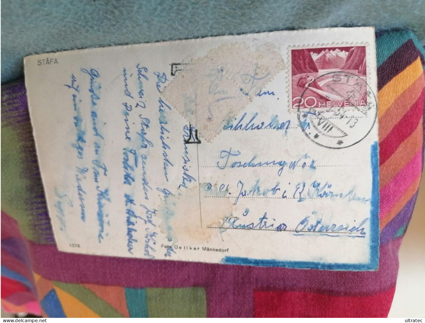 AK STÄFA SCHÖNE ALTE ANSICHT  SCHÖNE ALTE POSTKARTE 1954 VINTAGE ANTIK ANSICHTSKARTE TOP ZEITDOKUMENT - Stäfa