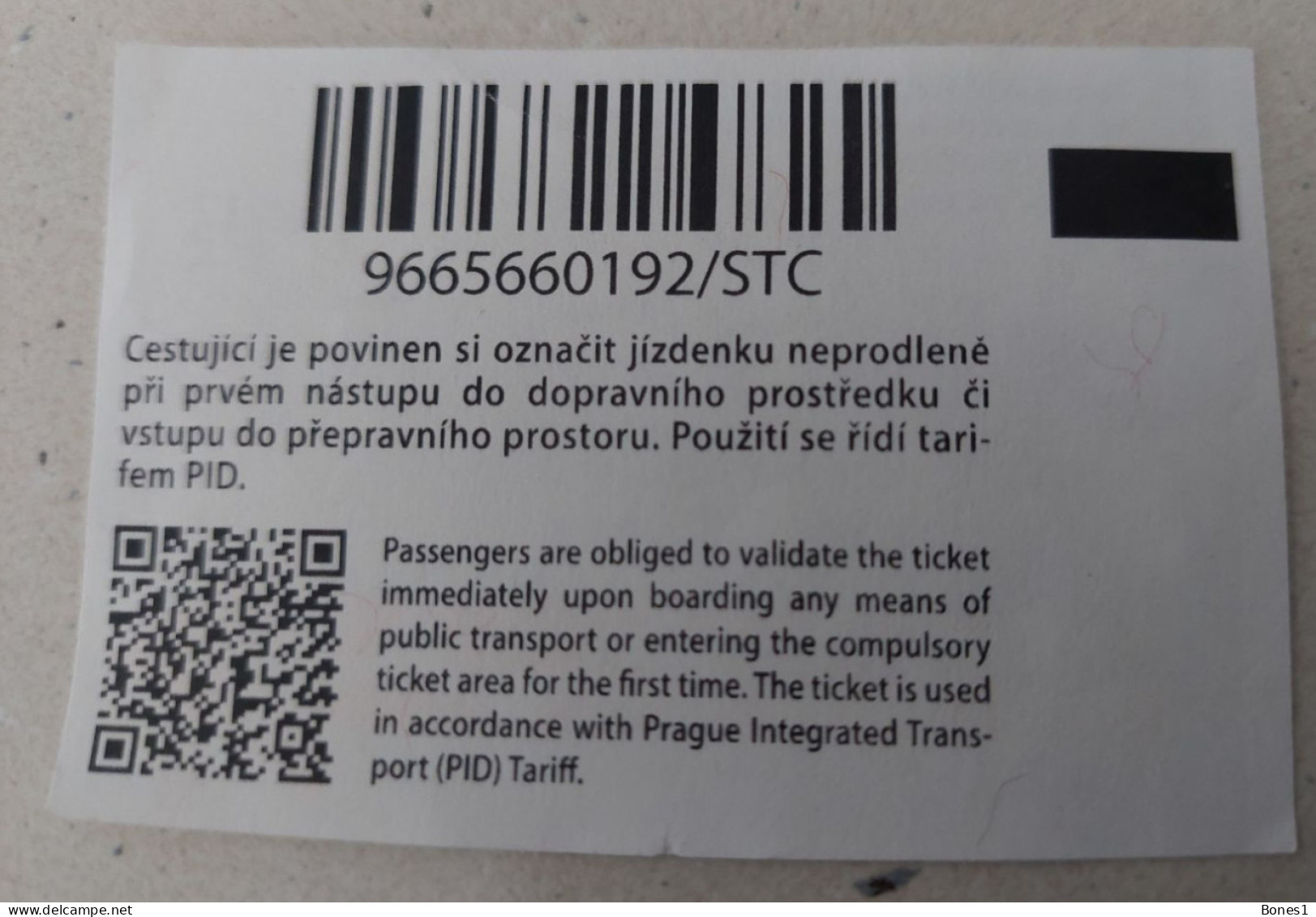 Czech Republic Prague Trains And Trams Ticket  2023 - Europe