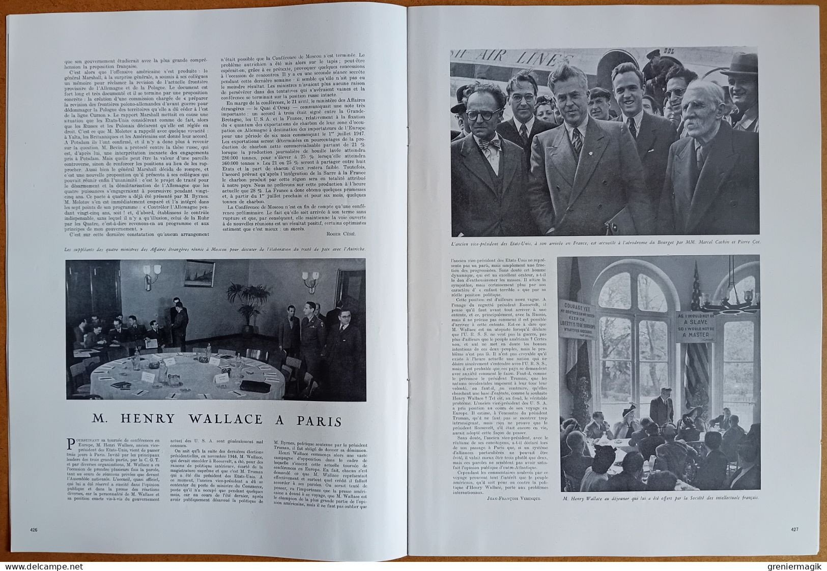 France Illustration N°83 03/05/1947 Auriol En A.O.F./De Gaulle Reçoit La Presse/Côte D'Azur/Le Son Sur Film/Christian X - General Issues