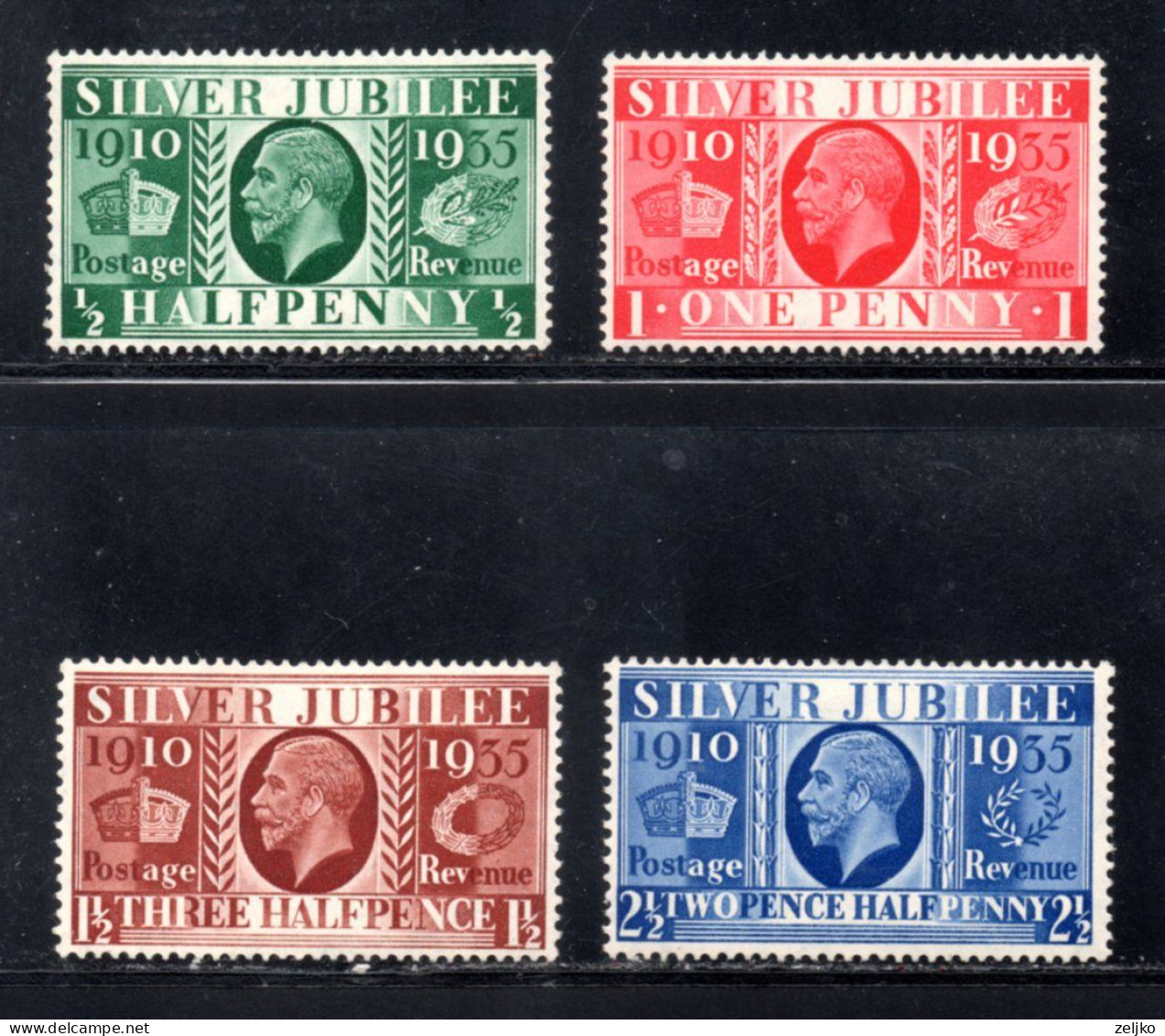 UK, GB, Great Britain, MNH, 1935, Michel 189 - 192, Silver Jubilee - Unused Stamps